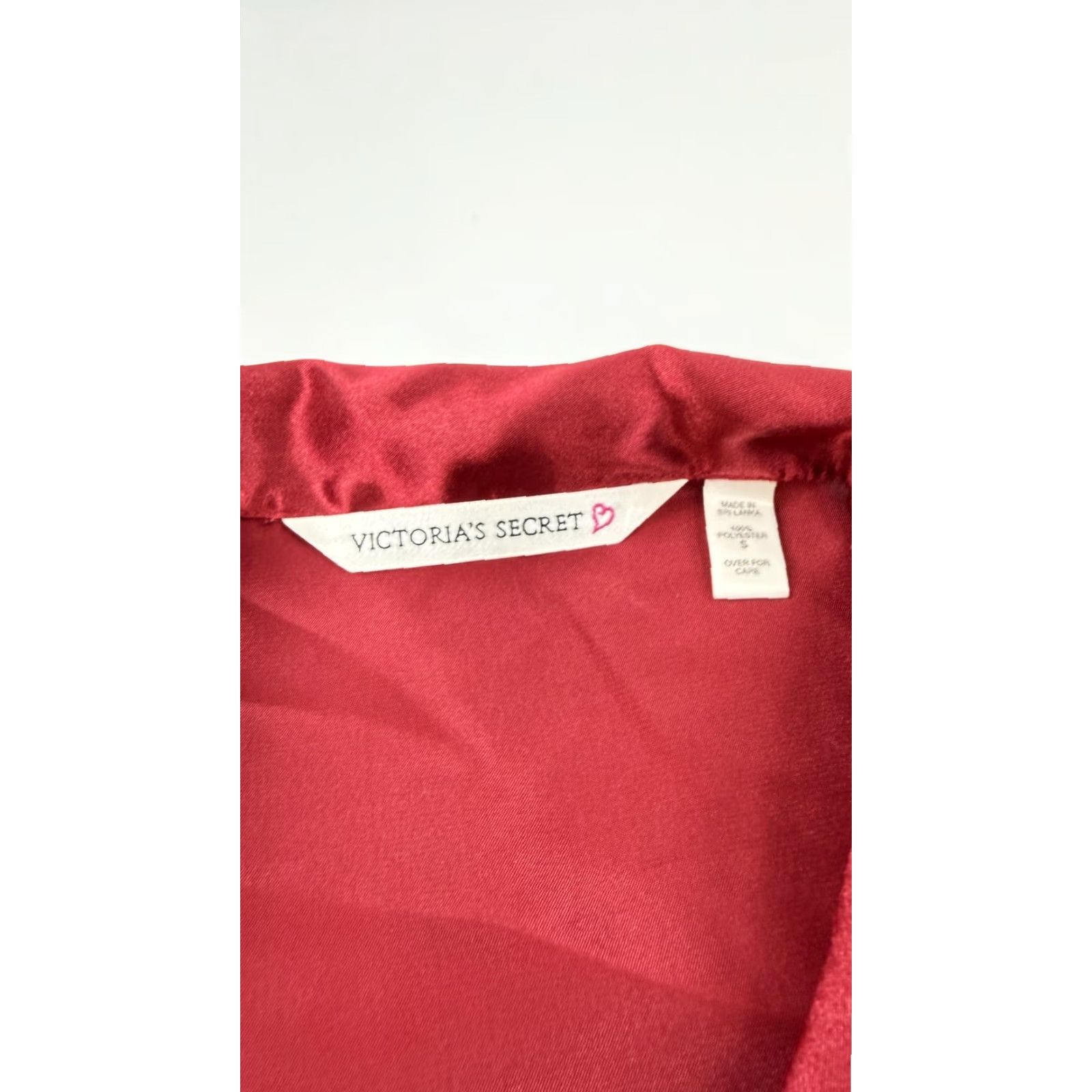 Victoria's Secret Victoria's Secret Shirt Womens Small Red Satin Button Front Sleep Nightgown Size S / US 4 / IT 40 - 6 Thumbnail
