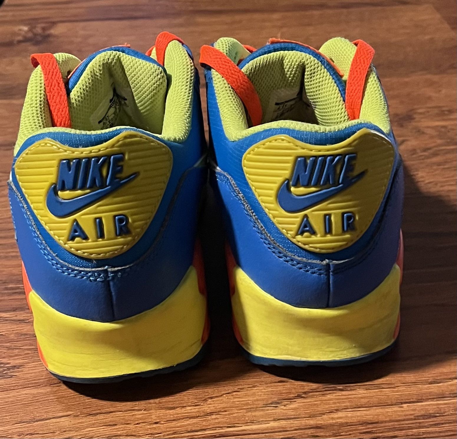 Nike Nike Air Max 90 Blue Yellow Orange Sneakers Size US 6.5 / EU 39-40 - 5 Thumbnail