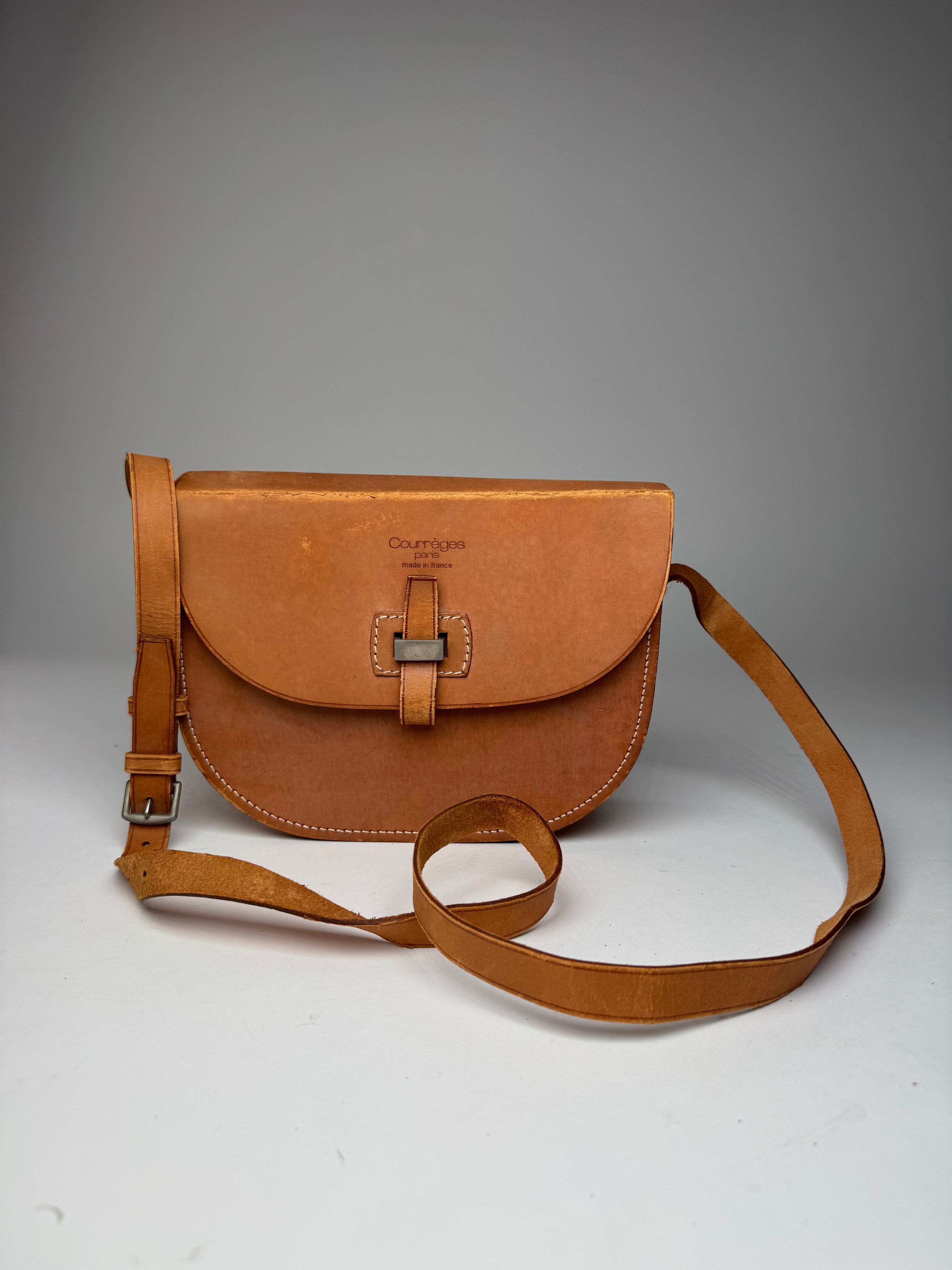 Courreges Vintage Leather Bag brown Size ONE SIZE - 1 Thumbnail