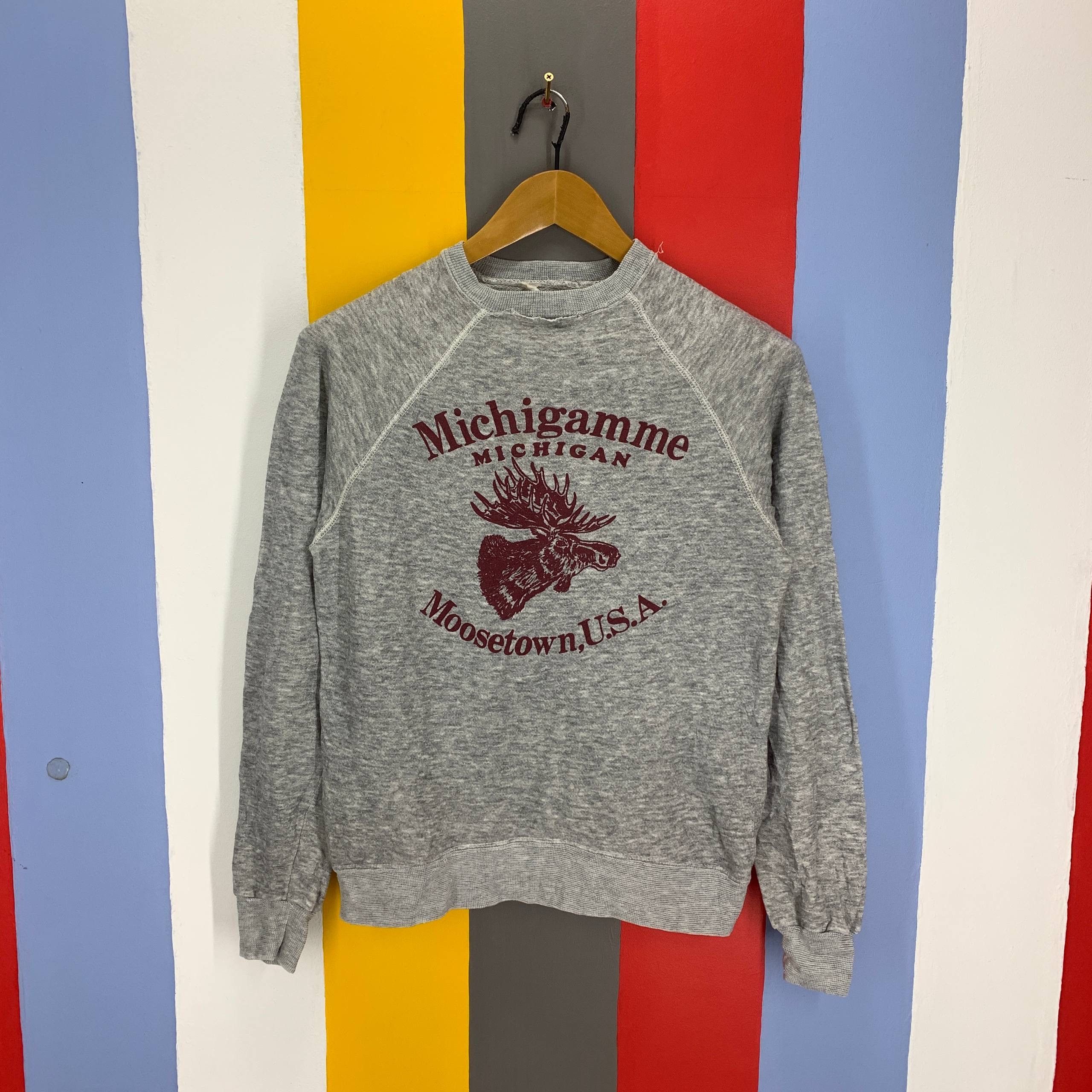 JCPenney 90s Vintage MICHIGAN MOOSETOWN USA Sweatshirt #2586/W Size L / US 10 / IT 46 - 1 Thumbnail