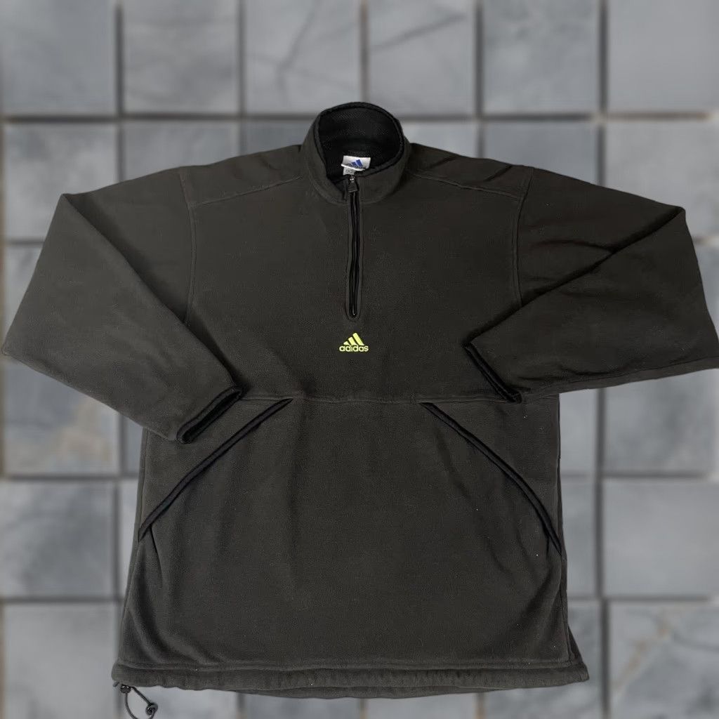Adidas VINTAGE Adidas Sweatshirt Mens XL Black Embroidered Logo Pullover Crew Neck Cotton Polyester Fleece All Seasons Size US XL / EU 56 / 4 - 1 Thumbnail