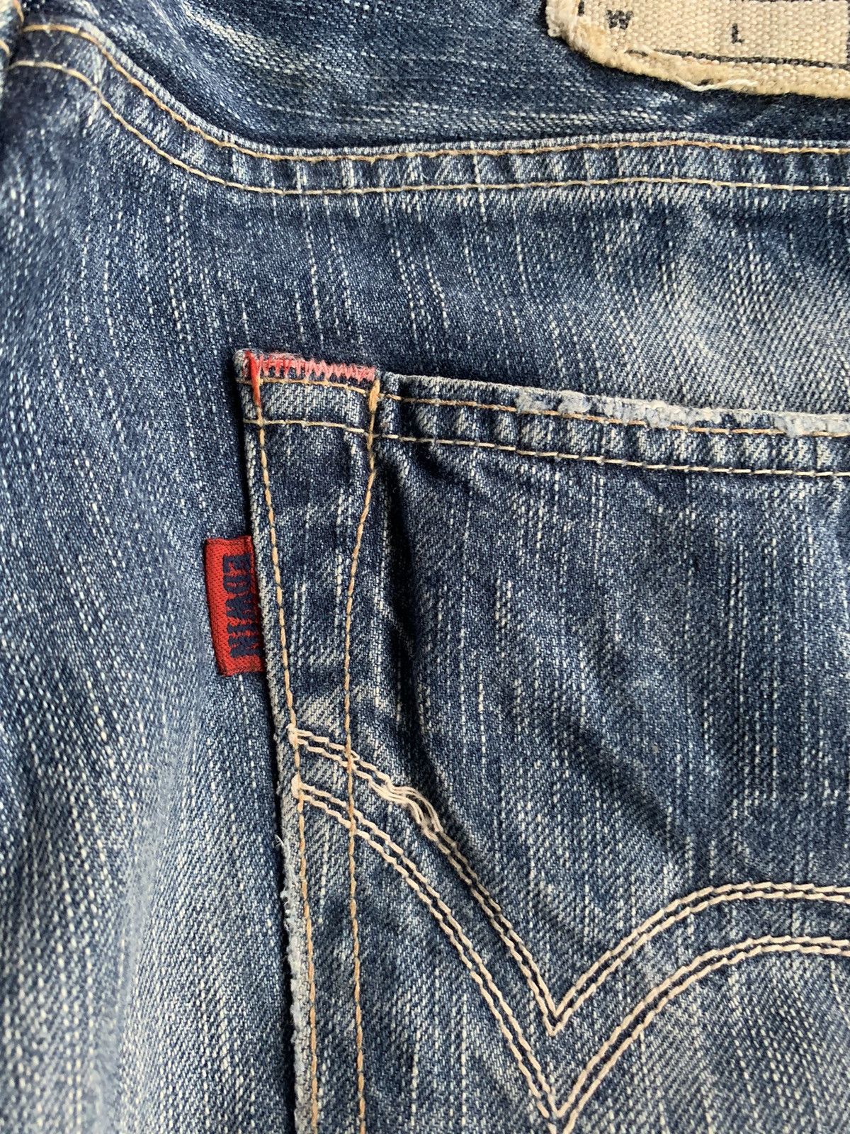 FLARE💥EDWIN 503 BLUE TRIP FADED & RUSTY PUNK STYLE DENIM☠️🎌