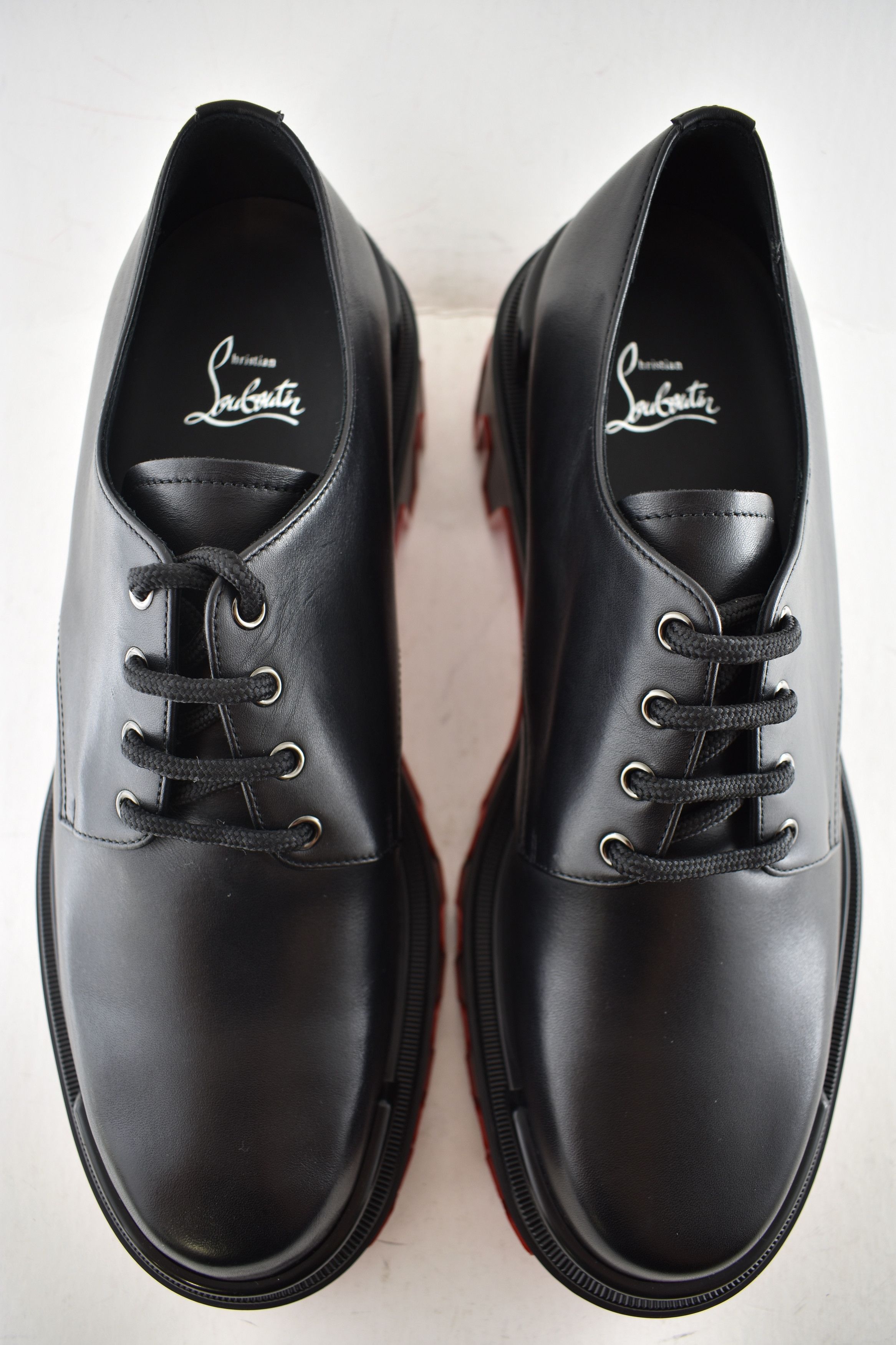 Christian Louboutin Trott Dune Uomo Flat Black Leather Platform Loafer 43.5 10.5 Size US 10.5 / EU 43-44 - 8 Thumbnail