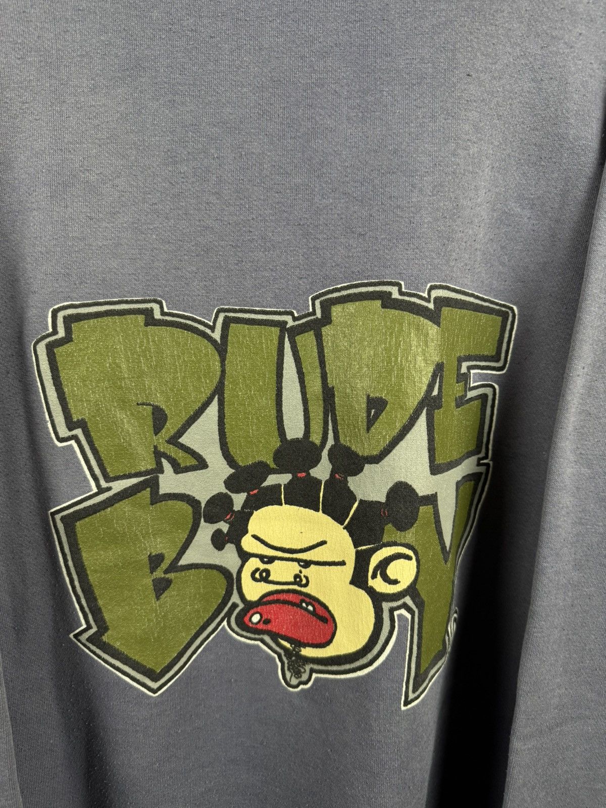 Vintage Vintage 90’s Rude Boy Made in USA Hip Hop Style Hoodie Size US XL / EU 56 / 4 - 7 Thumbnail
