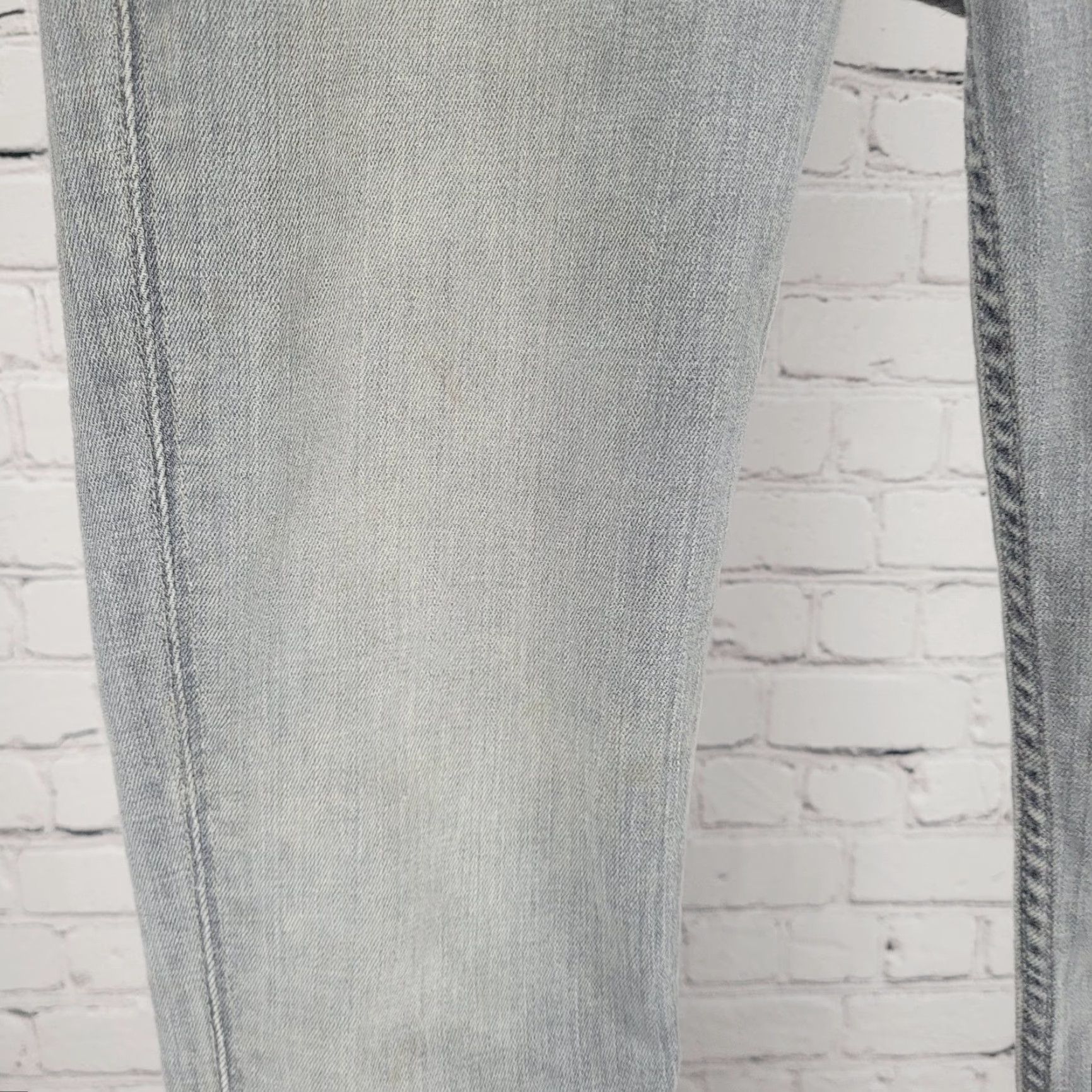 Hudson Hudson Jeans Womens 25 Grey Denim Low Rise Flap Pockets Stretch Skinny 5-Pocket Zip Button 27x29 Size 42" / US 20 - 4 Thumbnail