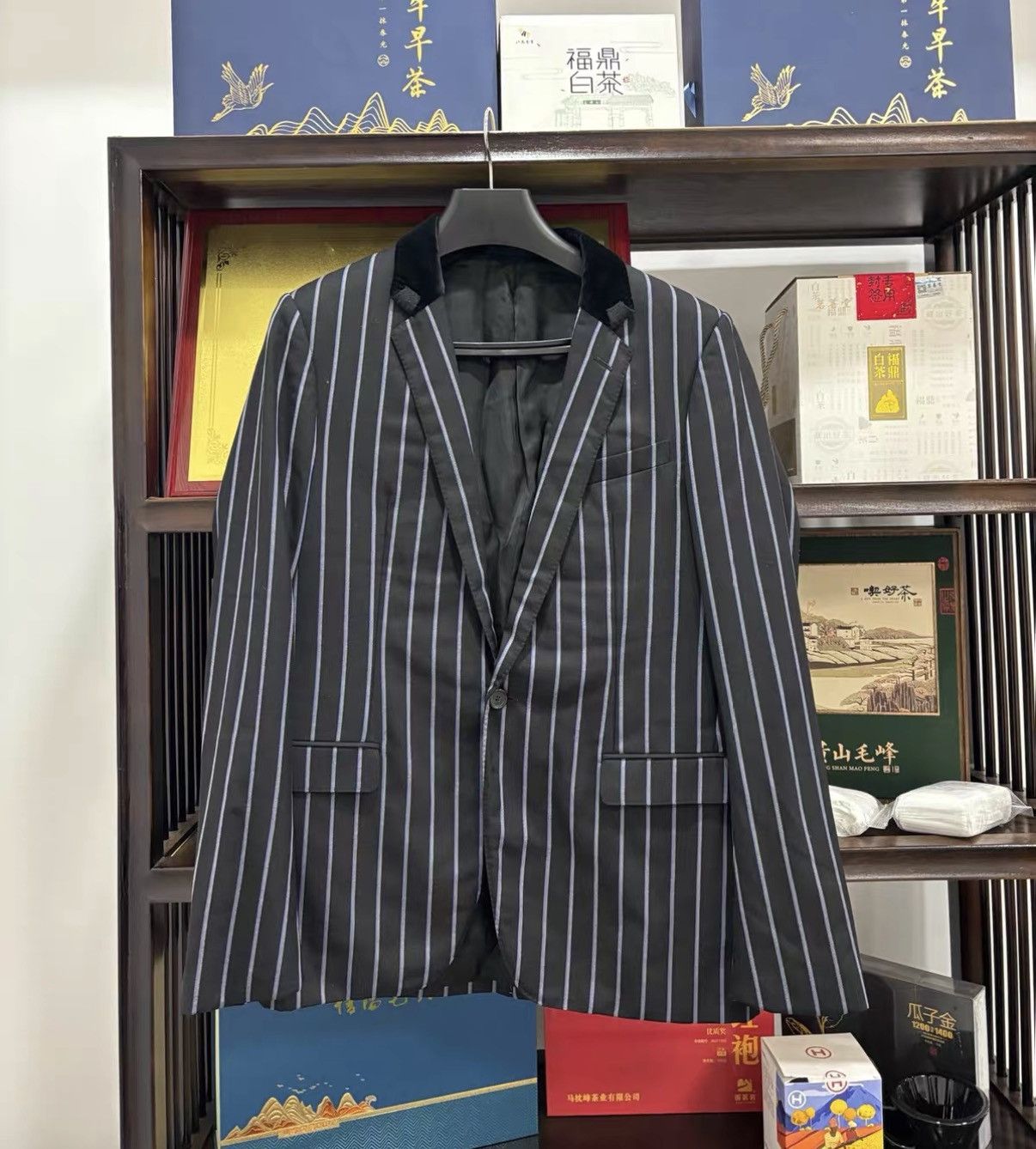 Lanvin Lanvin Wool Single-Breasted Striped Blazer J2 Size US M / EU 48-50 / 2 - 1 Thumbnail