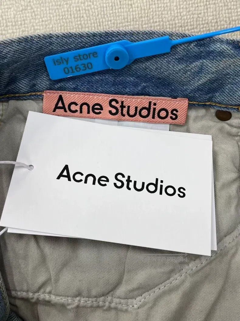 Acne Studios Acne Studios Painted Wide-Leg Mid-Waist Loose Denim Pants Size US 30 / EU 46 - 4 Thumbnail
