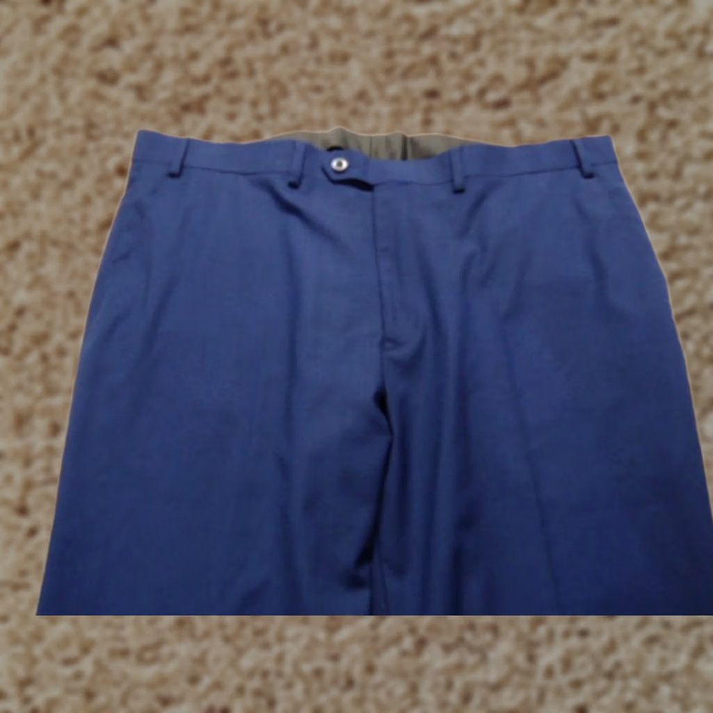 Michael Kors Michael Kors Blue Dress Pants 40 x 36 Wool Flat Front Solid 2-Piece Suit Men Regular Size 40R - 1 Thumbnail
