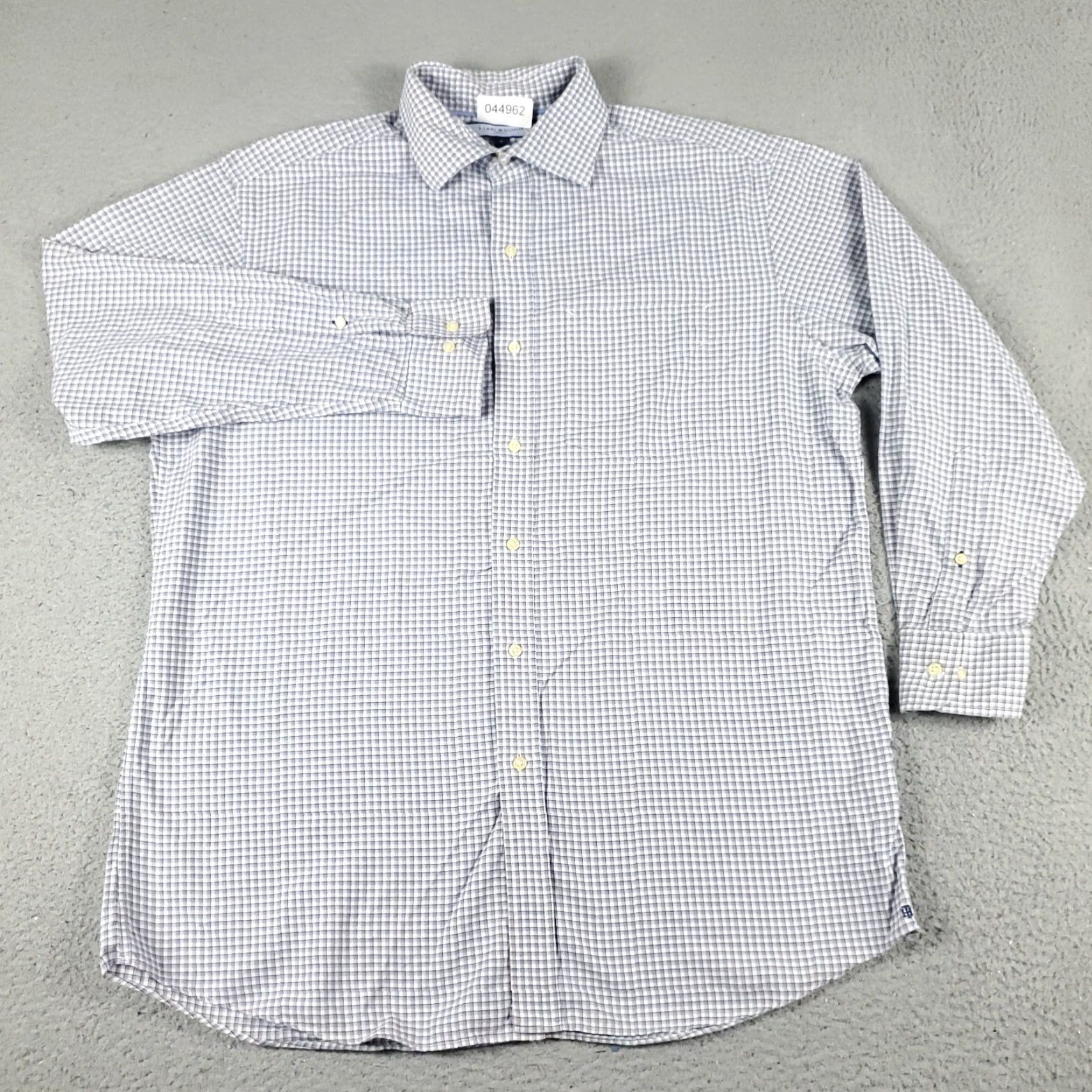 Tommy Hilfiger Tommy Hilfiger Button-Up Shirt Mens Large Blue Check Long Sleeve Casual Classic Size US L / EU 52-54 / 3 - 2 Thumbnail