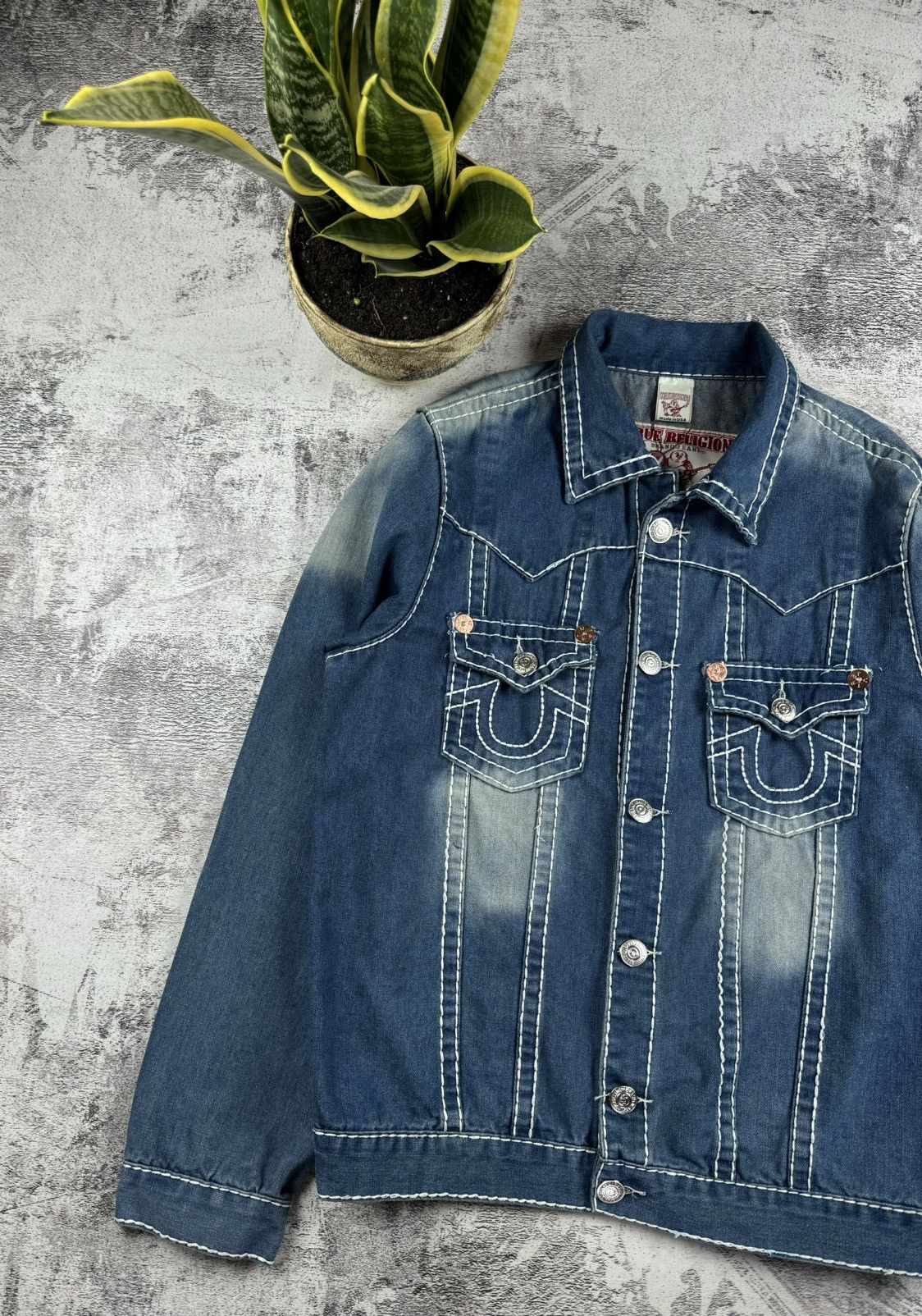 True Religion True Religion Joey Super T Y2K Denim Jeans Chief Keef Jacket Size US XL / EU 56 / 4 - 3 Thumbnail