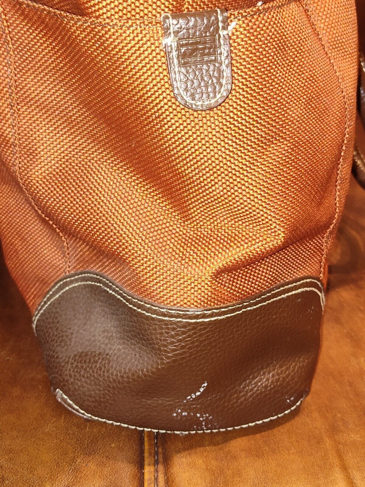 Tommy Hilfiger Tommy Hilfiger Bag Leather Trim Double Handle Tote Handbag Size ONE SIZE - 11 Thumbnail
