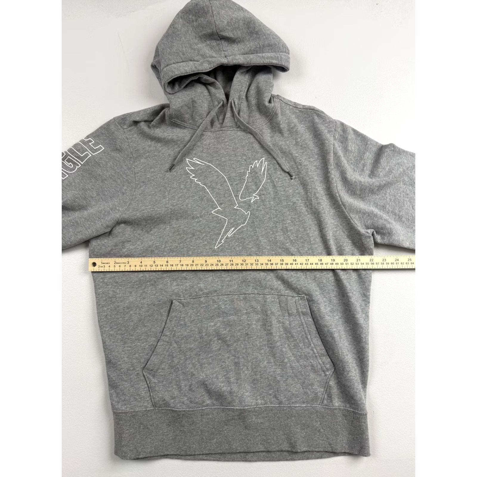 Vintage VINTAGE American Eagle Hoodie Sweatshirt Mens L Gray Pullover Fleece Eagle Graphic Size US L / EU 52-54 / 3 - 5 Thumbnail