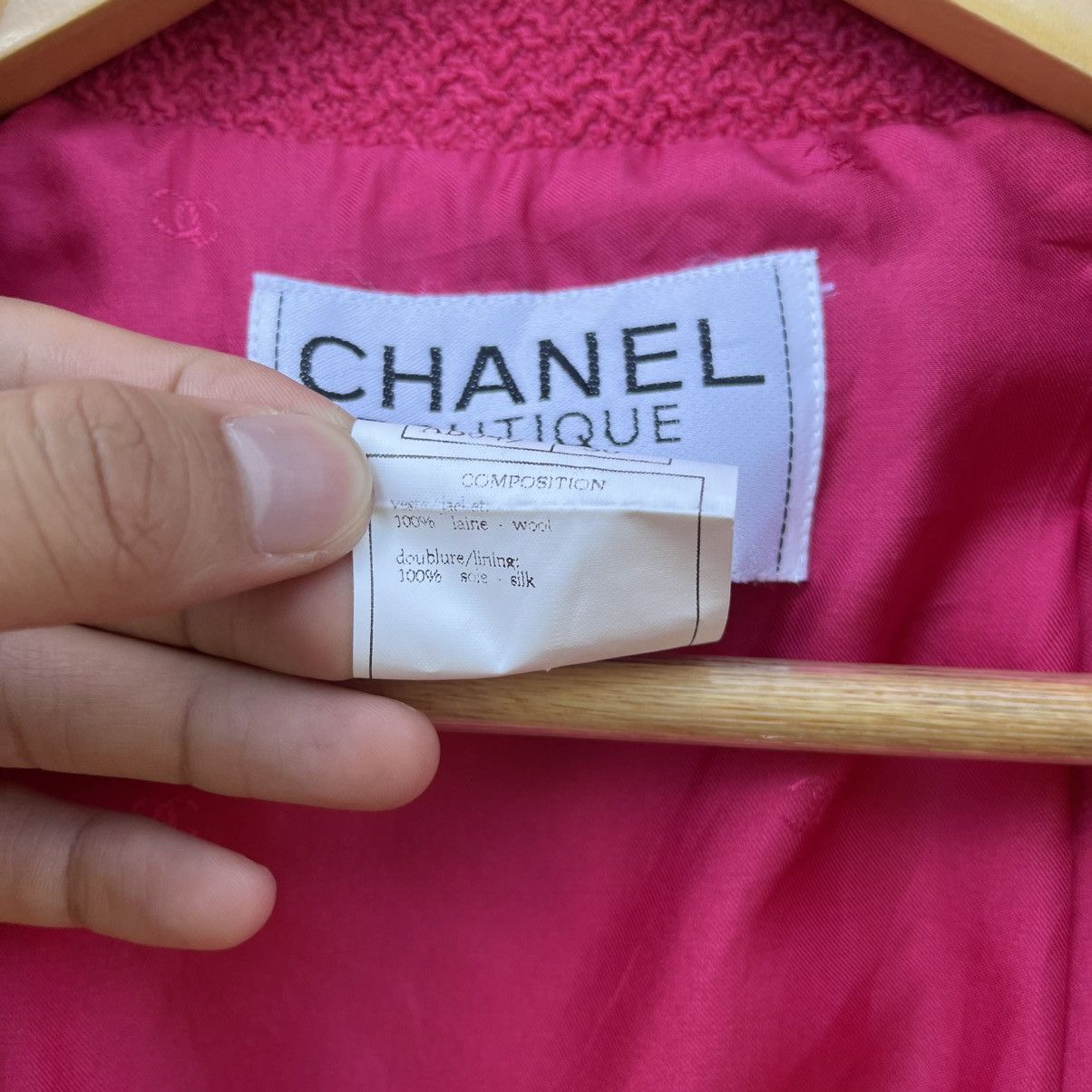 Chanel Chanel Pink Wool Blazer Button Ladies Size XS / US 0-2 / IT 36-38 - 16 Thumbnail