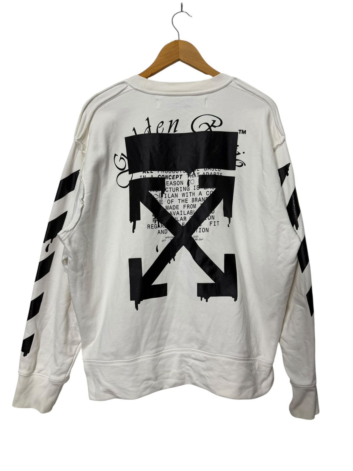 Off-White Off-White Dripping Arrows White Sweatshirt Size US S / EU 44-46 / 1 - 3 Thumbnail