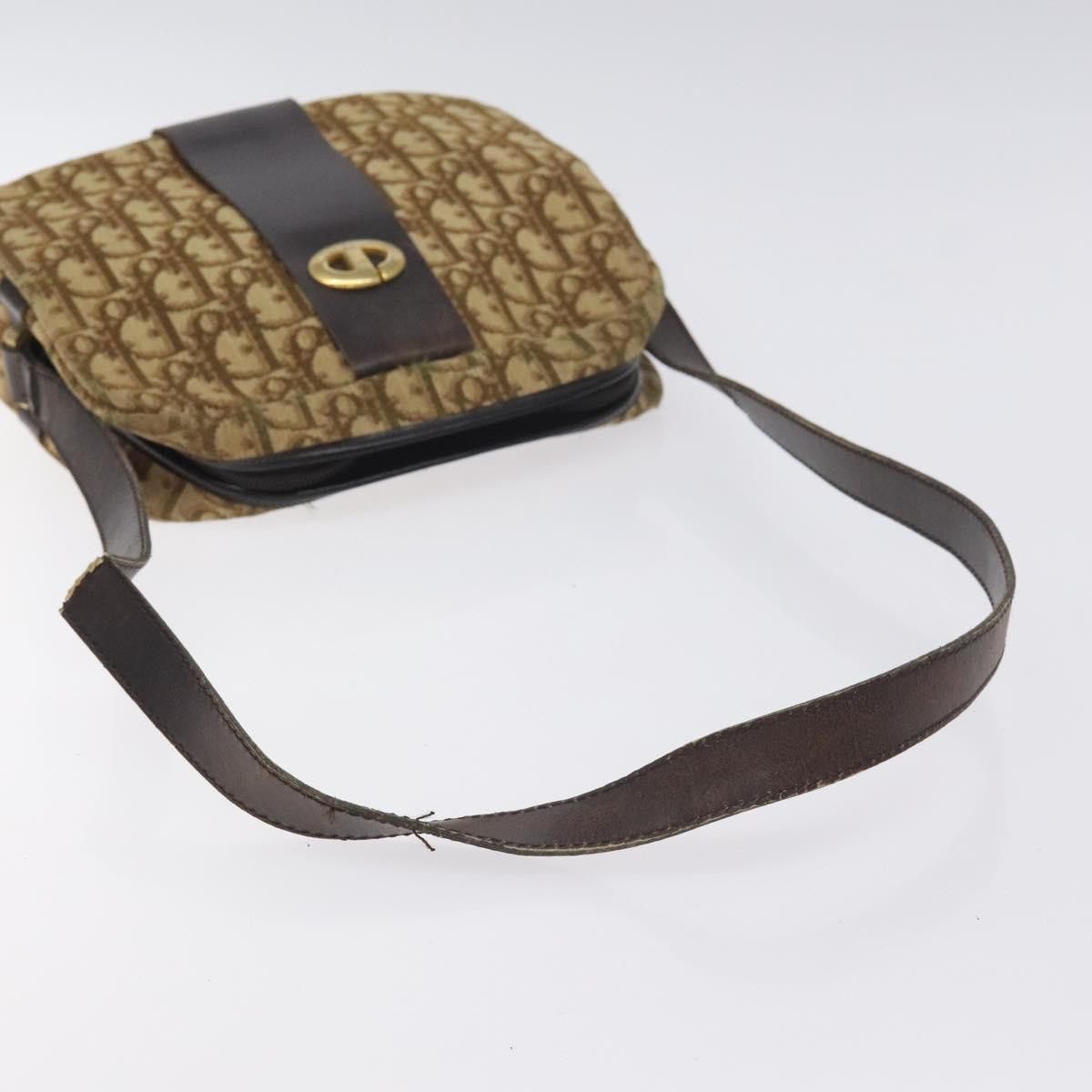 Dior DIOR Trotter Canvas Shoulder Bag Brown Gold Size ONE SIZE - 7 Thumbnail