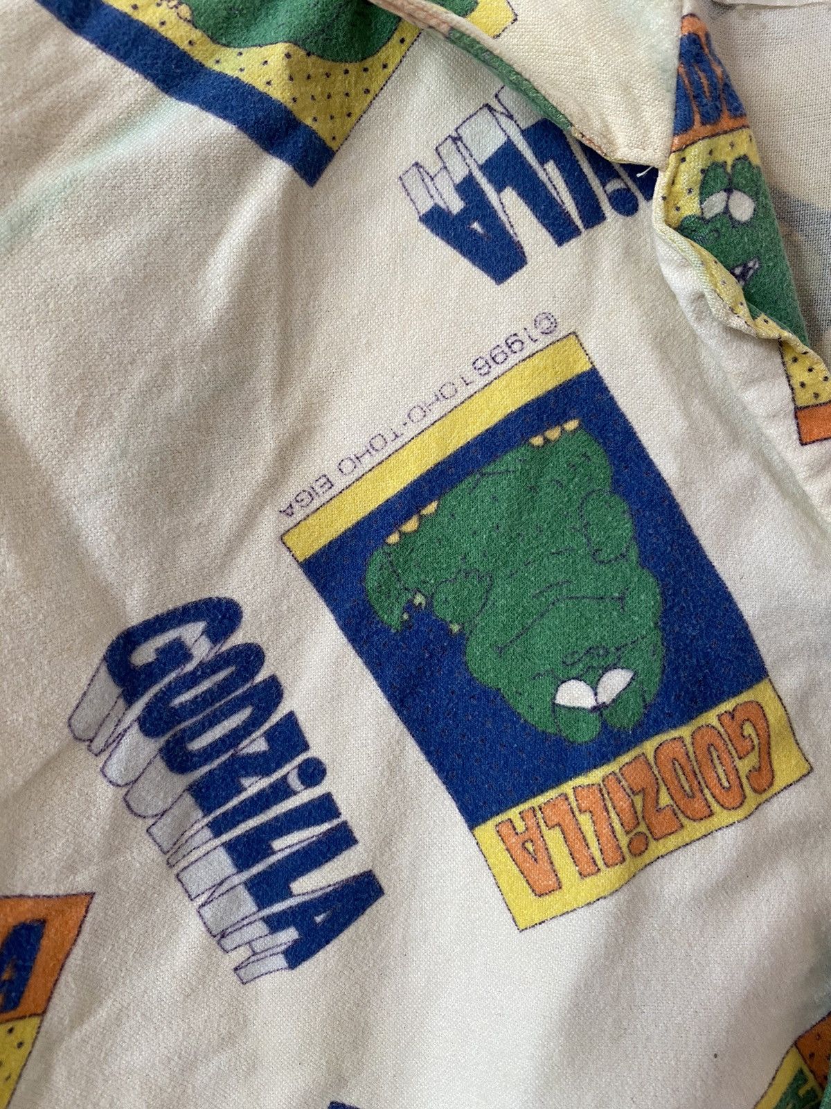 Band Tees × Rap Tees × Vintage Vintage Shirt button Godzilla @Toho Toho Eiga Size US M / EU 48-50 / 2 - 3 Thumbnail