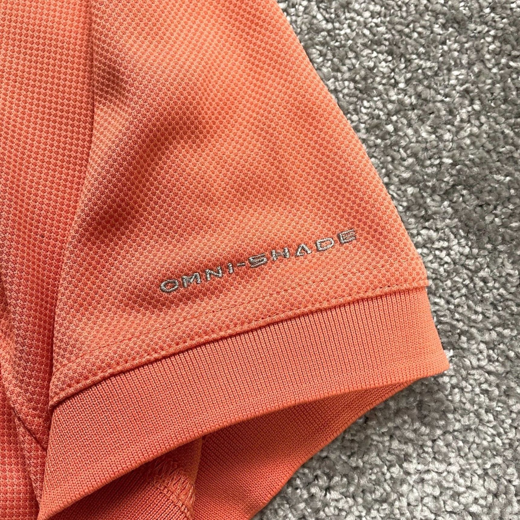 Vintage Columbia Polo Shirt Mens Large Orange PFG Omni-Shade Perfect Cast Shirt Short Sleeve Golf Casual Activewear Size US L / EU 52-54 / 3 - 7 Thumbnail