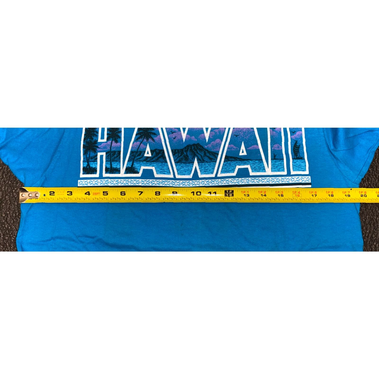 Hanes Hanes Beefy-T Hawaii Graphic T-Shirt Blue L USA Made Short Sleeve Mens Shirt Regular Size L - Hanes Beefy-T Size US L / EU 52-54 / 3 - 6 Thumbnail