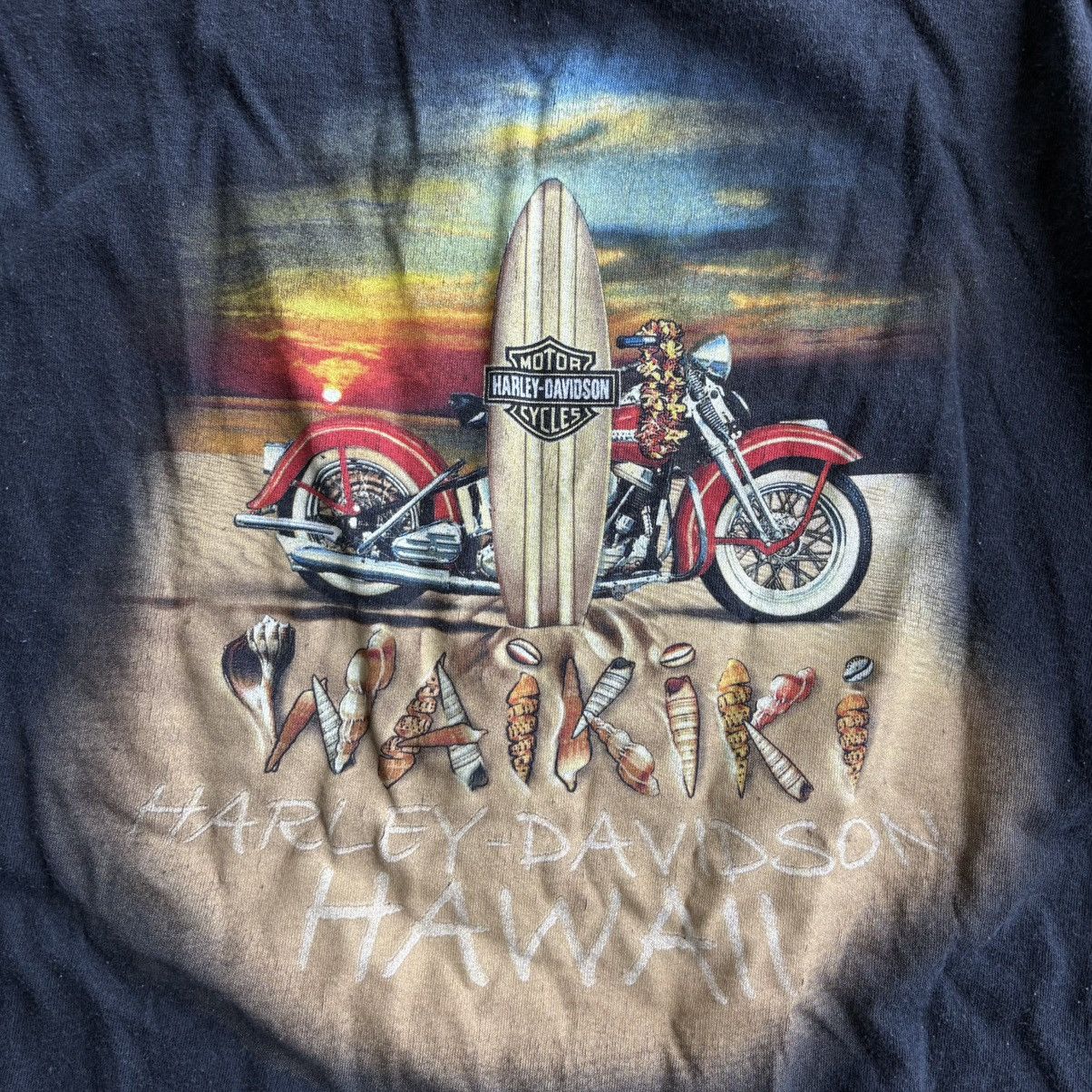 Harley Davidson × Vintage Vintage Harley Davidson Black Beach Shirt XL Motorcycle Tee Size US XL / EU 56 / 4 - 7 Thumbnail