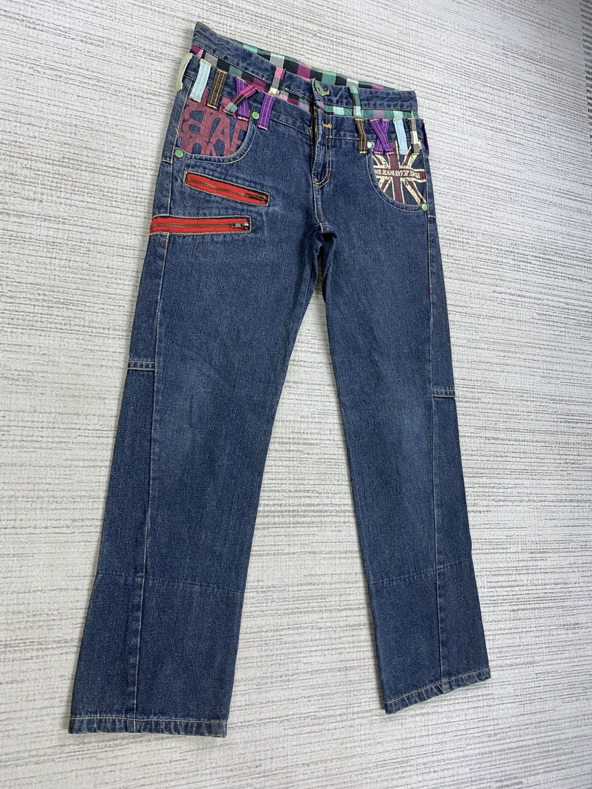 Hysteric Glamour Vintage Corn Flake Jeans Double Waist Rare Denim Jeans Size US 31 - 5 Thumbnail