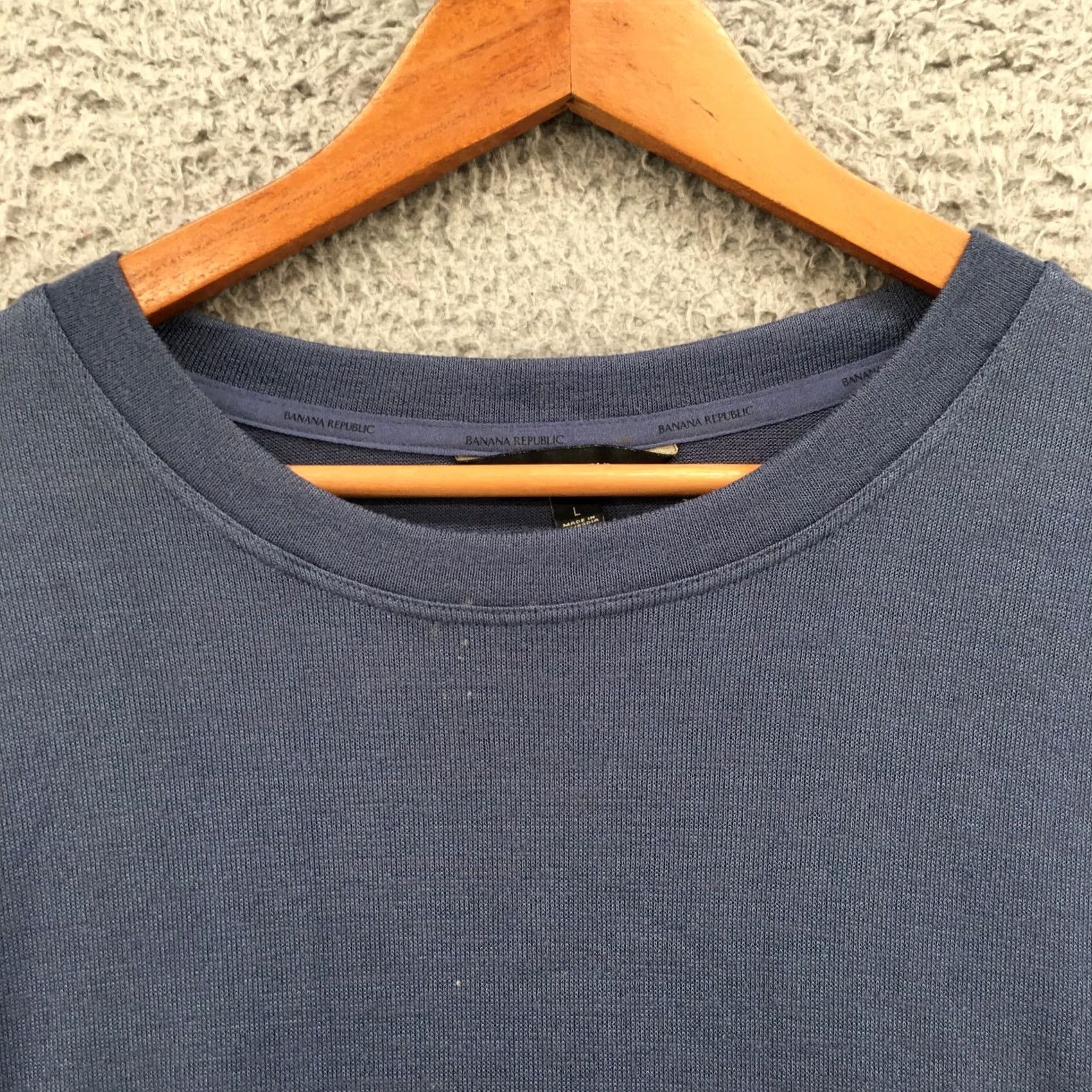 Banana Republic Banana Republic Long Sleeve Tee Top Mens Large Blue Crew Neck Pullover Casual Shirt Size US L / EU 52-54 / 3 - 3 Thumbnail