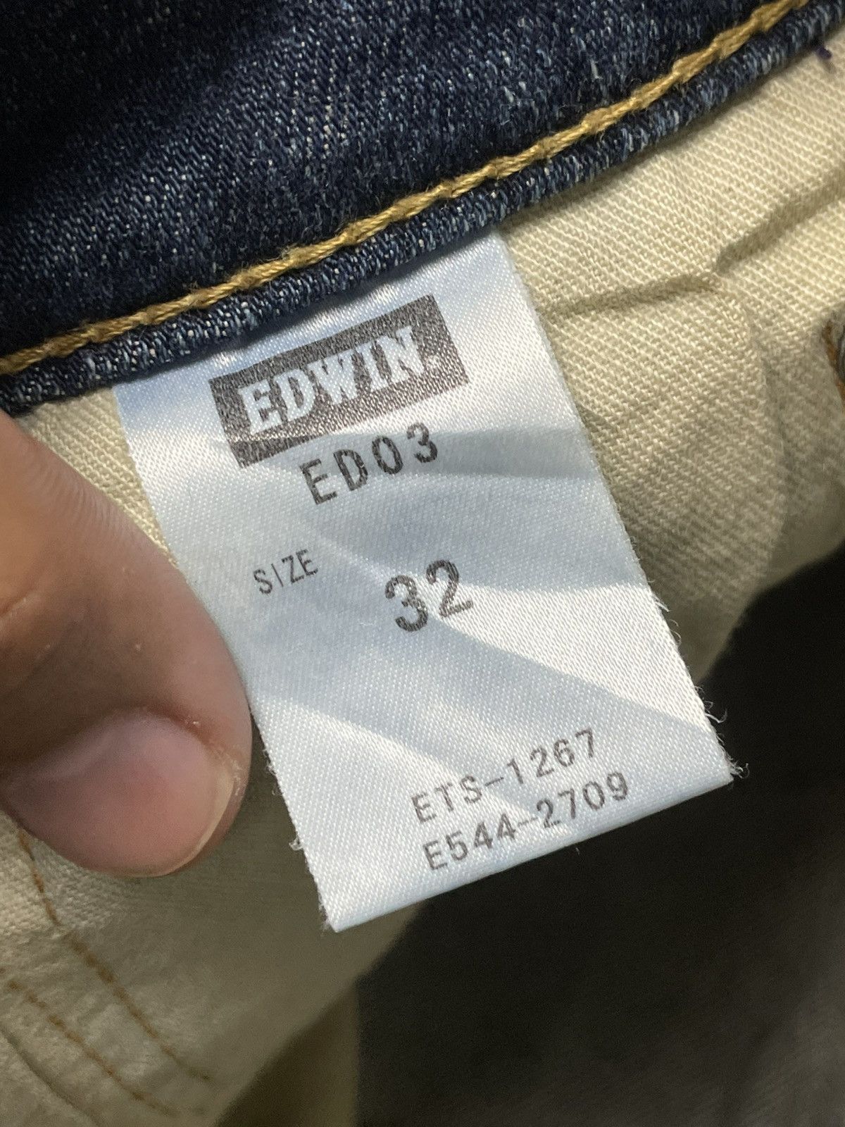 Edwin × Japanese Brand × Vintage Vintage EDWIN Selvedge Dirty Jeans (91) Size US 32 / EU 48 - 8 Thumbnail
