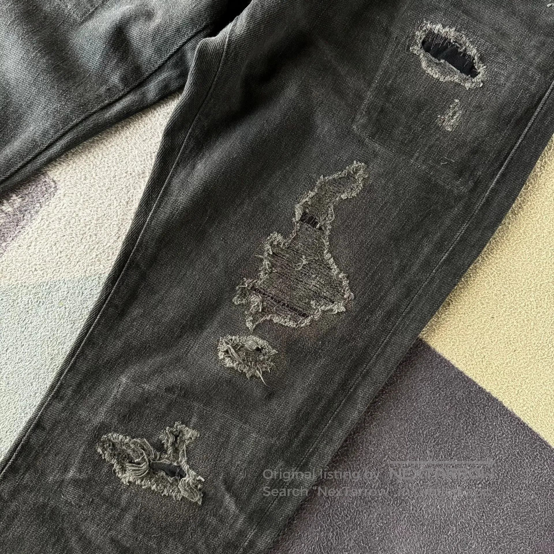 Denim & Supply Ralph Lauren Ralph Lauren Denim Supply Charcoal Patched Jeans. Size US 30 / EU 46 - 4 Thumbnail