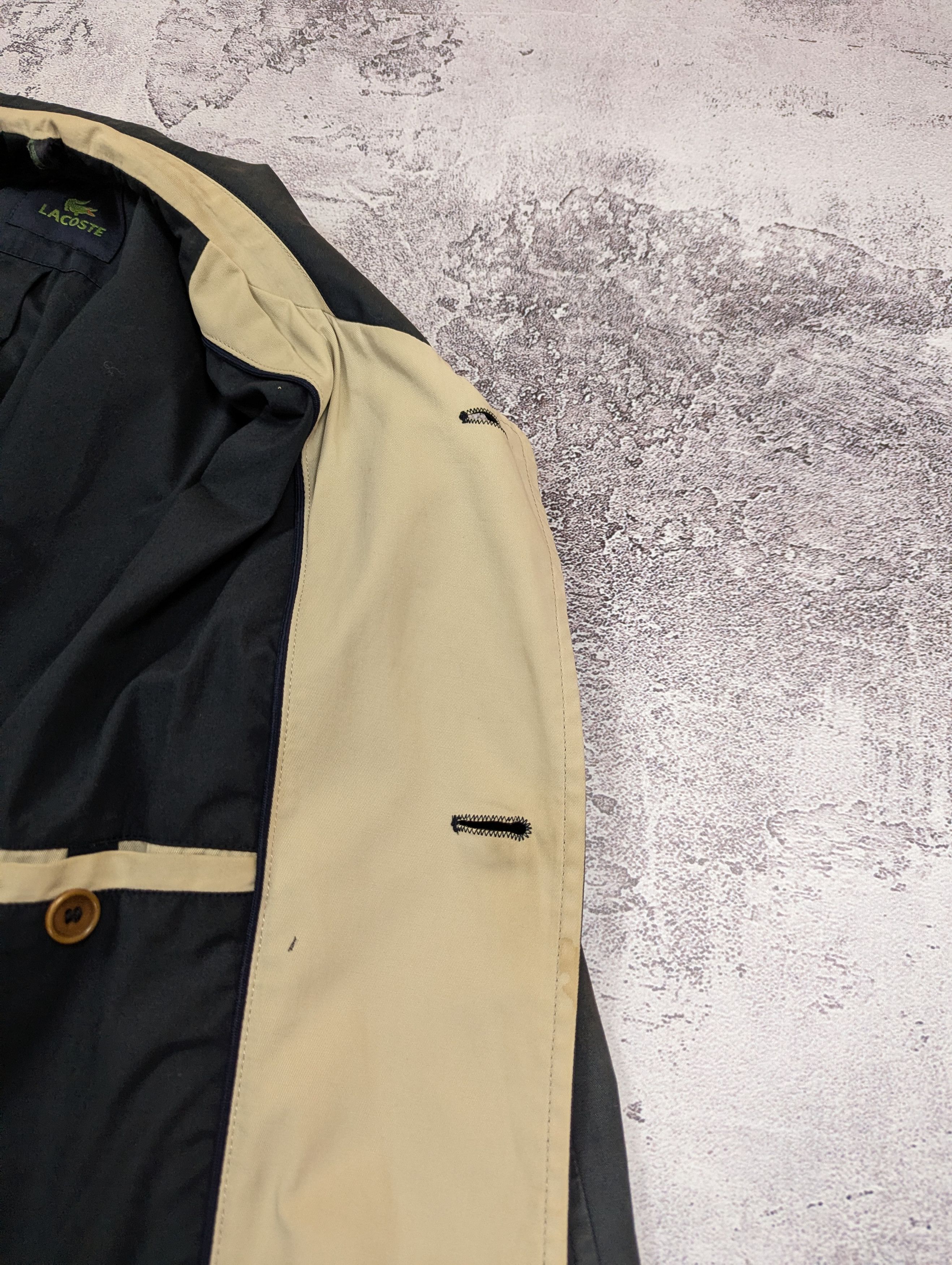Lacoste VTG Lacoste Faded Distressed Trench Coat 52 Size US L / EU 52-54 / 3 - 18 Thumbnail