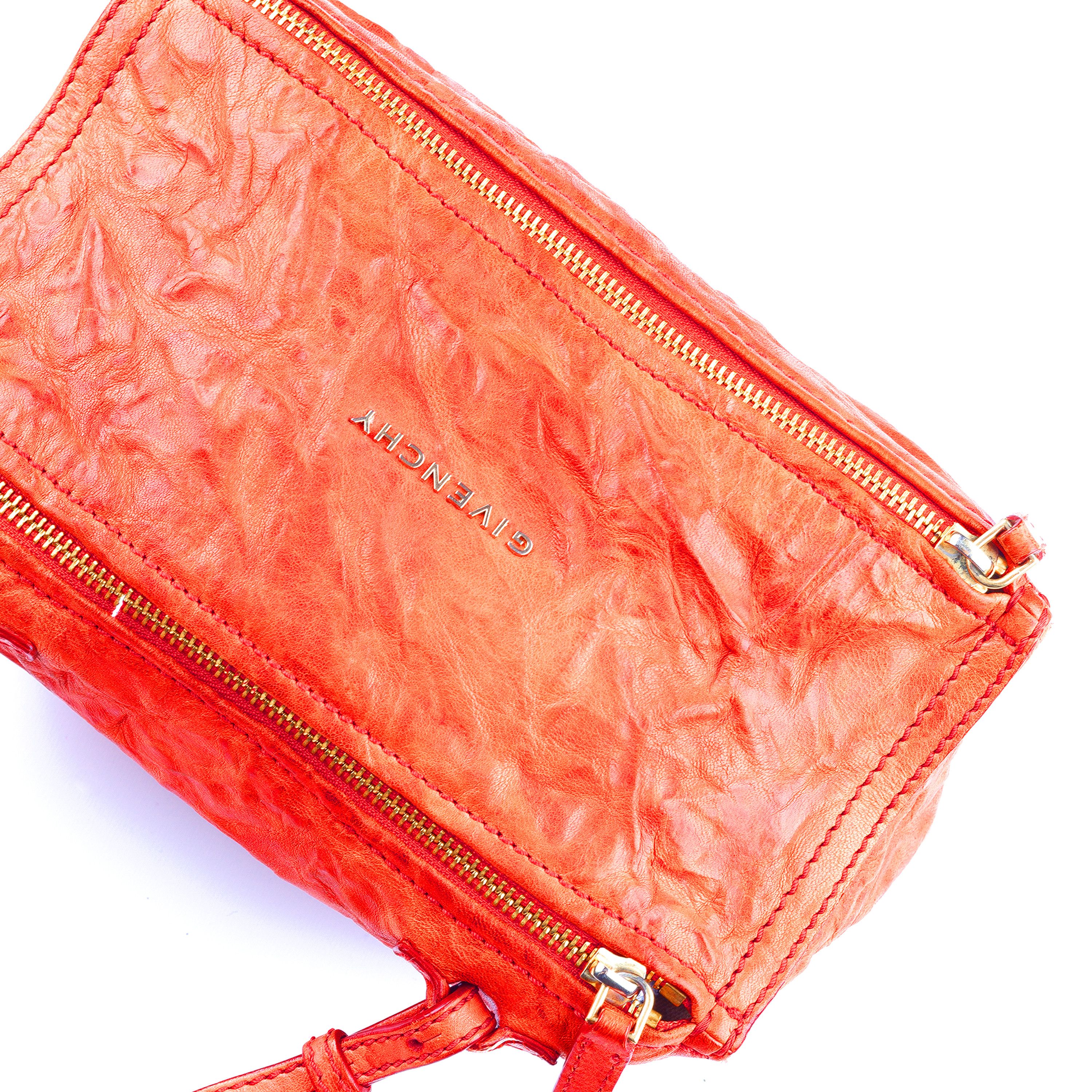 Givenchy Givenchy Paris Goatskin Coral Mini Pandora Vintage Bag Size ONE SIZE - 3 Thumbnail