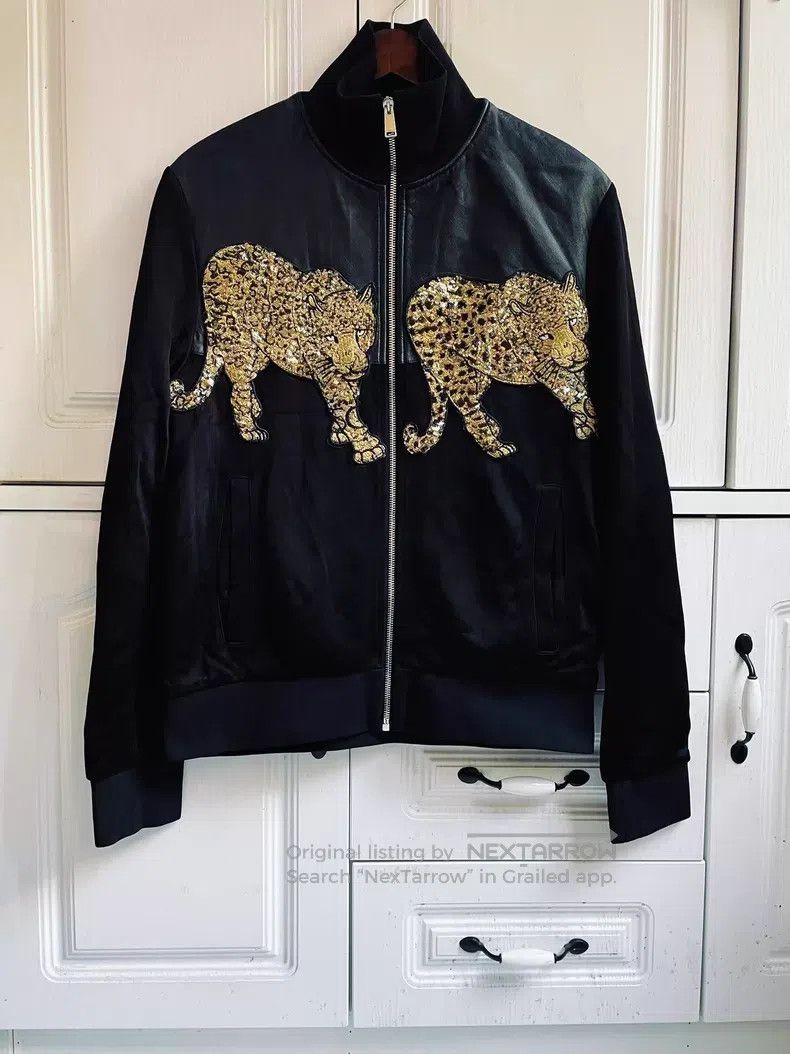 Versace Versace Double leopard embroidered heavy craft sheepskin s Size US L / EU 52-54 / 3 - 1 Thumbnail