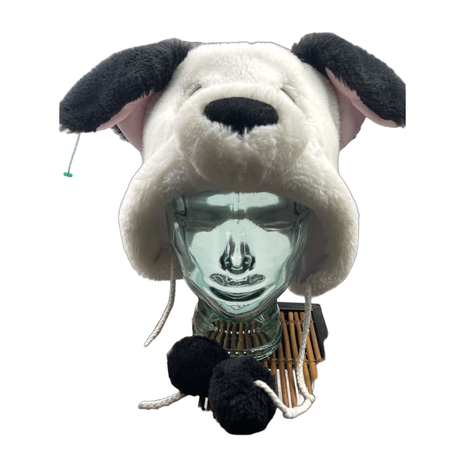 Disney Disney 101 Dalmatians Trapper Hat Mens White Fur Pom Balls Tokyo Resort 58 cm Size ONE SIZE - 1 Thumbnail