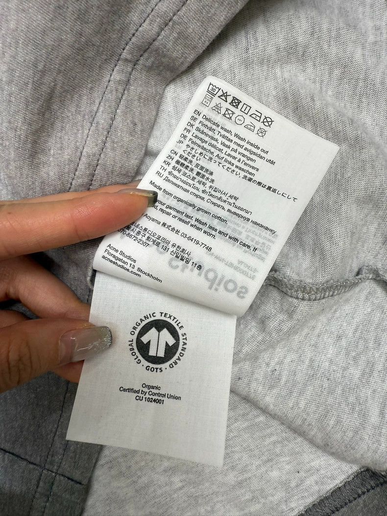 Acne Studios Acne Studios Grey lettered short-sleeved shirt Size US XS / EU 42 / 0 - 7 Thumbnail
