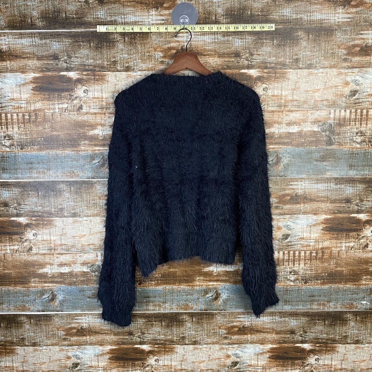 Homespun Knitwear DL Nice Claup Black shaggy fur Mohair Knitwear #C1110 Size M / US 6-8 / IT 42-44 - 12 Thumbnail
