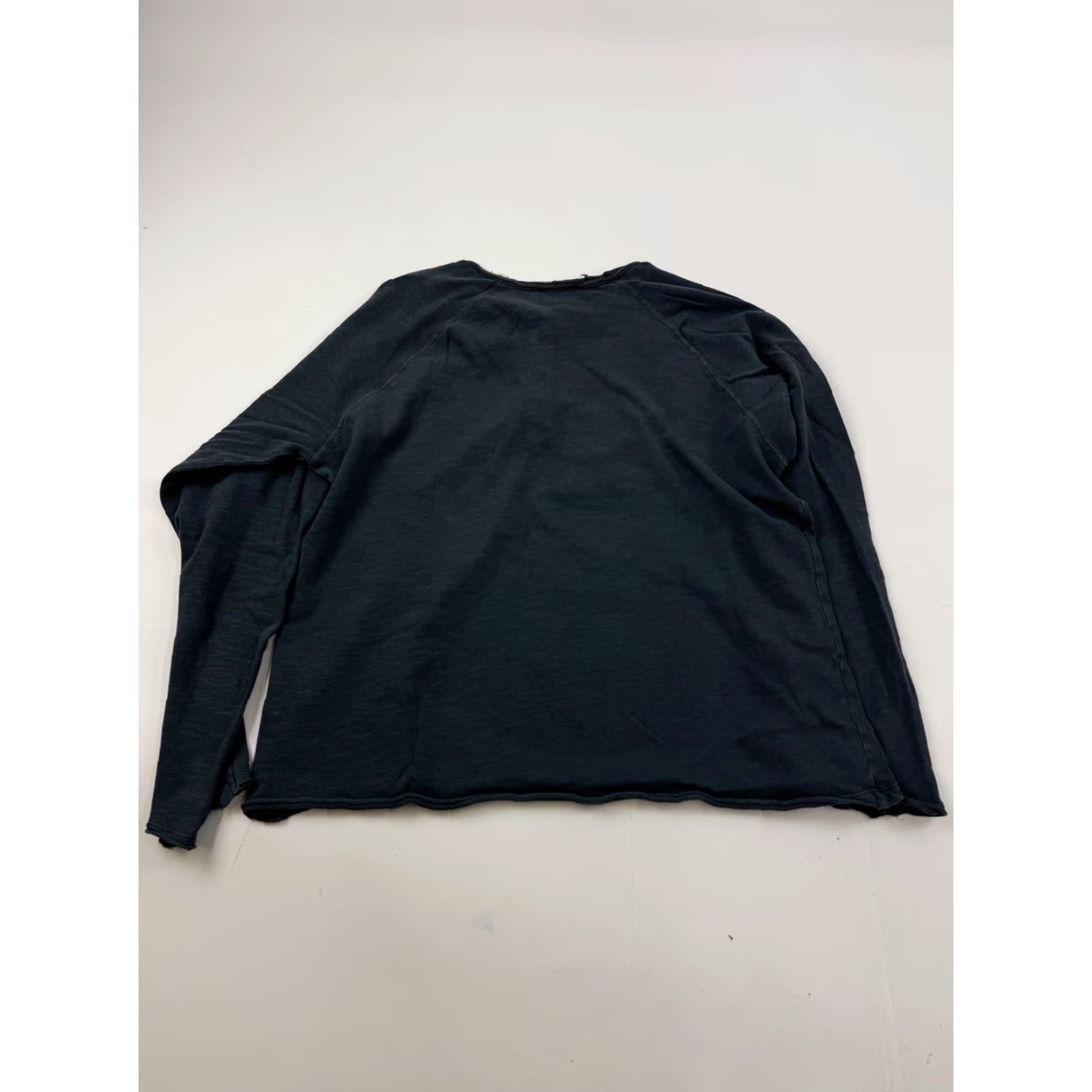 Zara VINTAGE Zara Shirt Womens Medium Grey Long Sleeve Henley Slub Knit Tee Casual Top Size M / US 6-8 / IT 42-44 - 6 Thumbnail