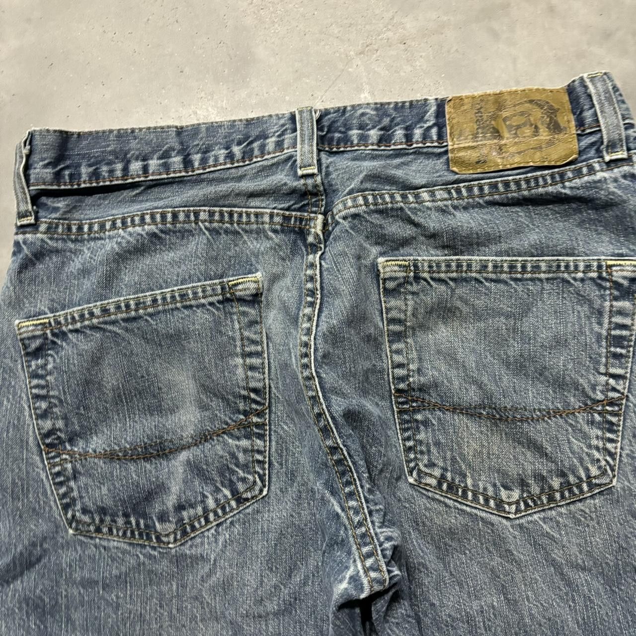 Japanese Brand × Vintage Crazy Vintage Y2K/2000s Grunge Dark Wash Bullhead Denim Jeans! Size US 32 / EU 48 - 7 Thumbnail