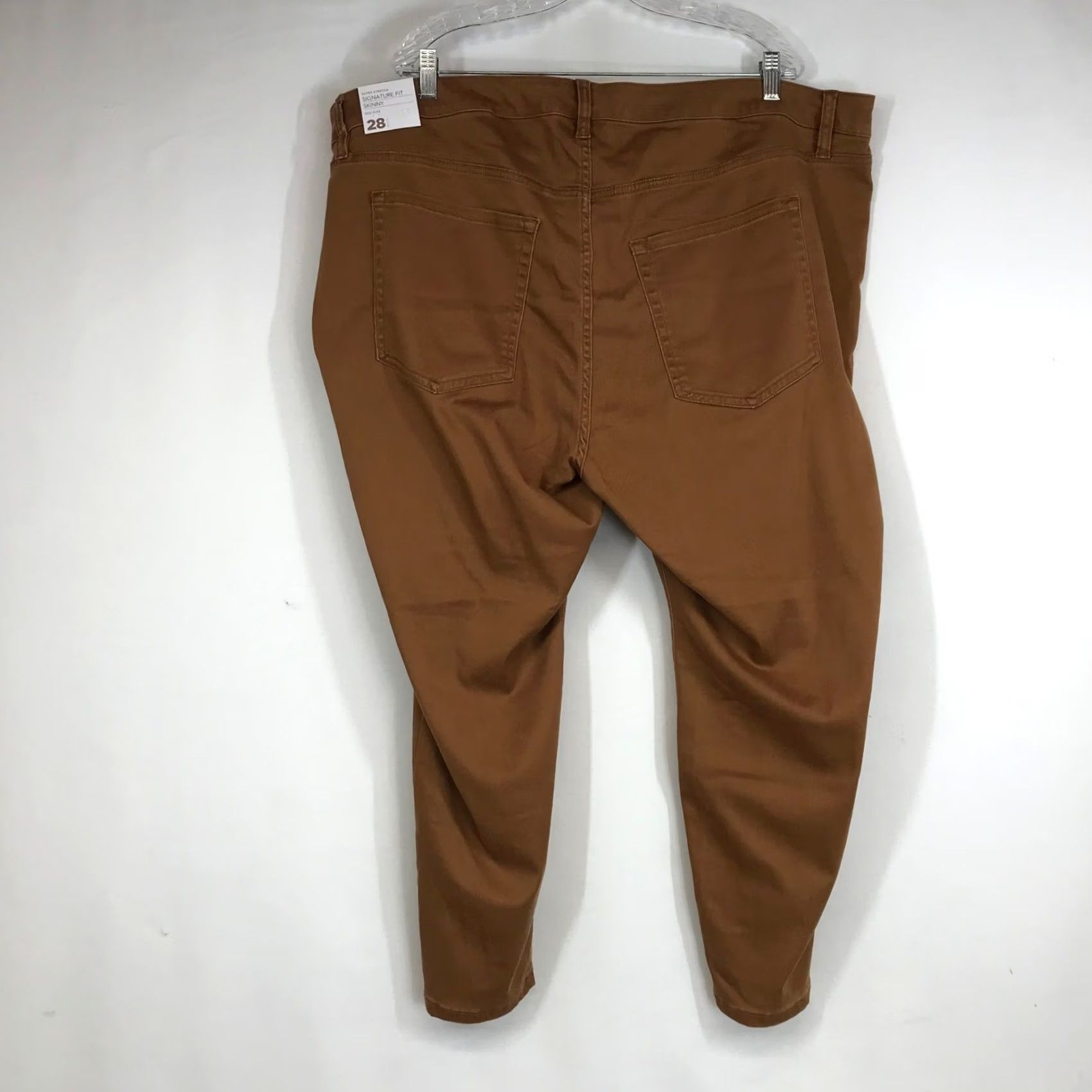 Vintage Lane Bryant Signature Fit Skinny Brown Pants Womens Size 28 Petite Size 28" / US 6 / IT 42 - 4 Thumbnail