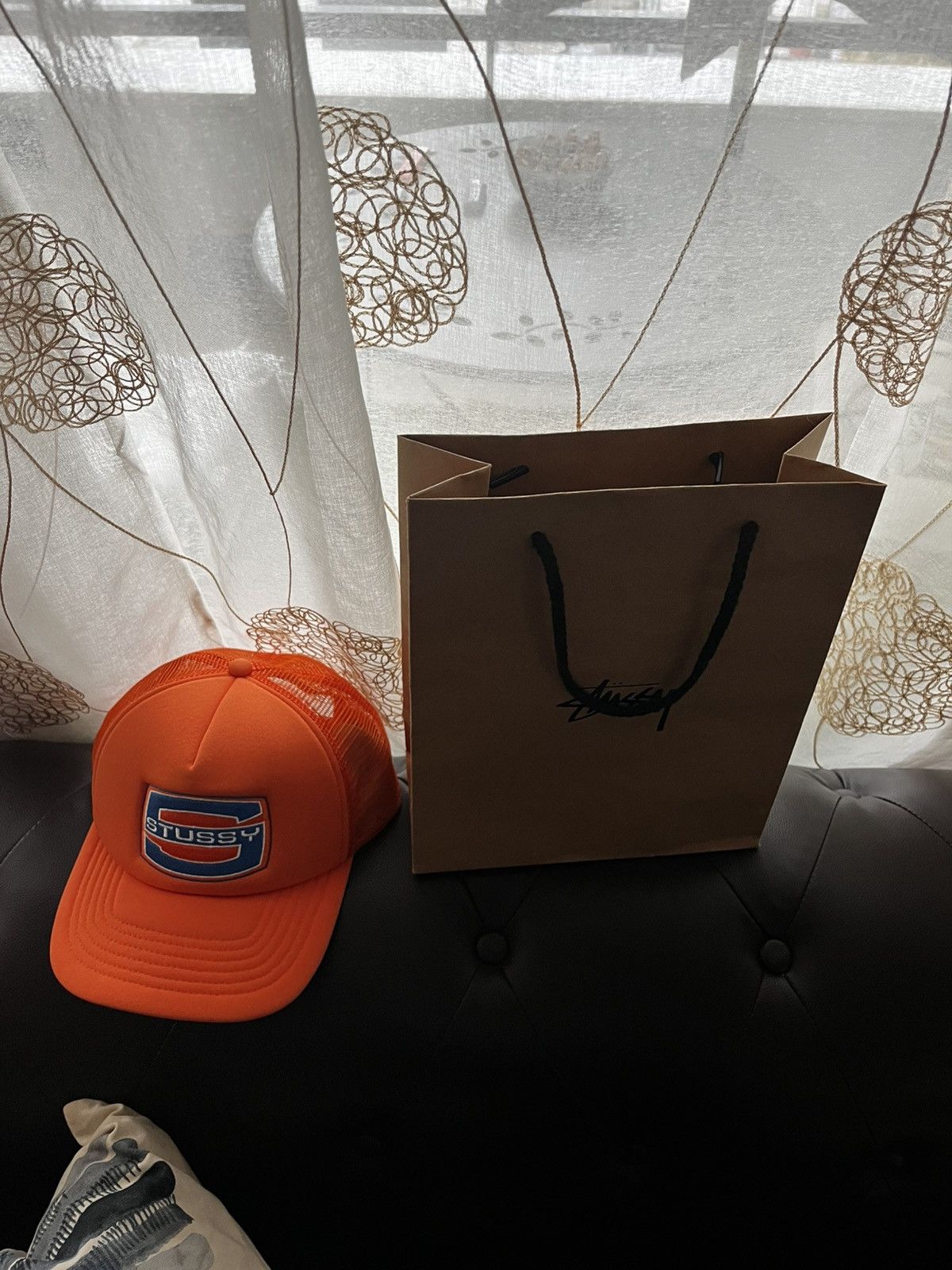 Stussy Stüssy Super S Mesh Trucker Cap – Orange Size ONE SIZE - 1 Thumbnail