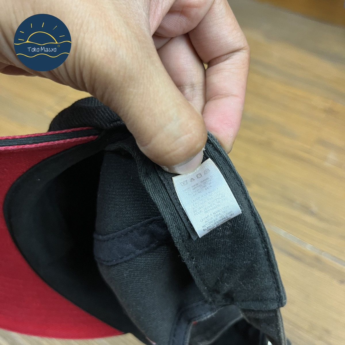 Nike × Vintage Vintage Nike 1990’s Metal Swoosh Cap Red Visor - Black Size ONE SIZE - 8 Thumbnail