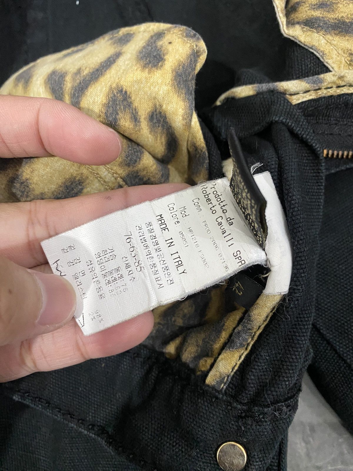 Roberto Cavalli Black Denim Roberto Cavalli Size 29" - 8 Thumbnail