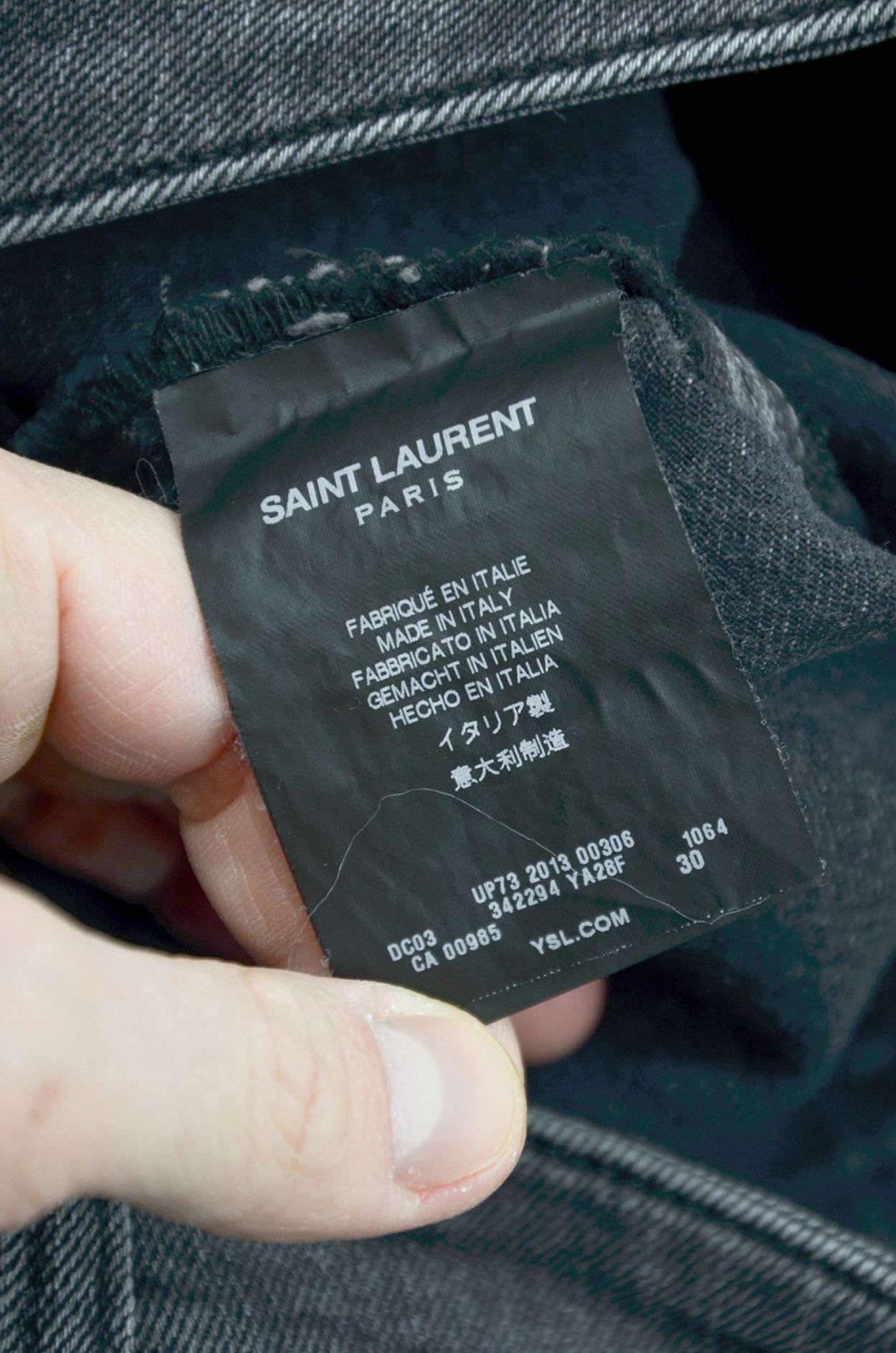 Saint Laurent Paris Saint Laurent D01 Skinny Jeans Grey Zip Hem Slim Fit - 30 Size US 30 / EU 46 - 8 Thumbnail