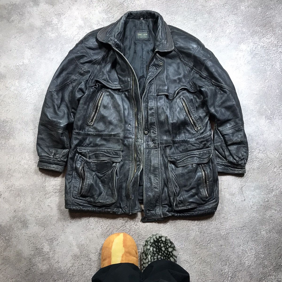 ジャケット・アウター 00s archive L.G.B. leather RIDERS jacket L.G.B Early 00s Padded Cow Leather Rider Jacket L.G.B (Le