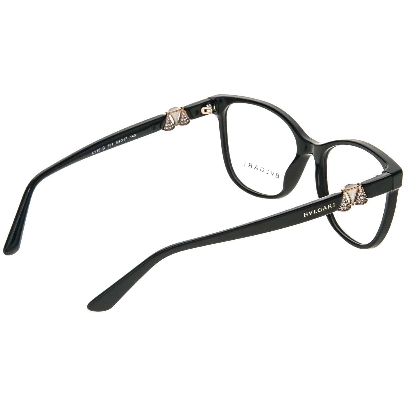 Bvlgari BULGARI BV4118B Diva 4118 Black Luxury Crystal Eyeglasses Size ONE SIZE - 6 Thumbnail