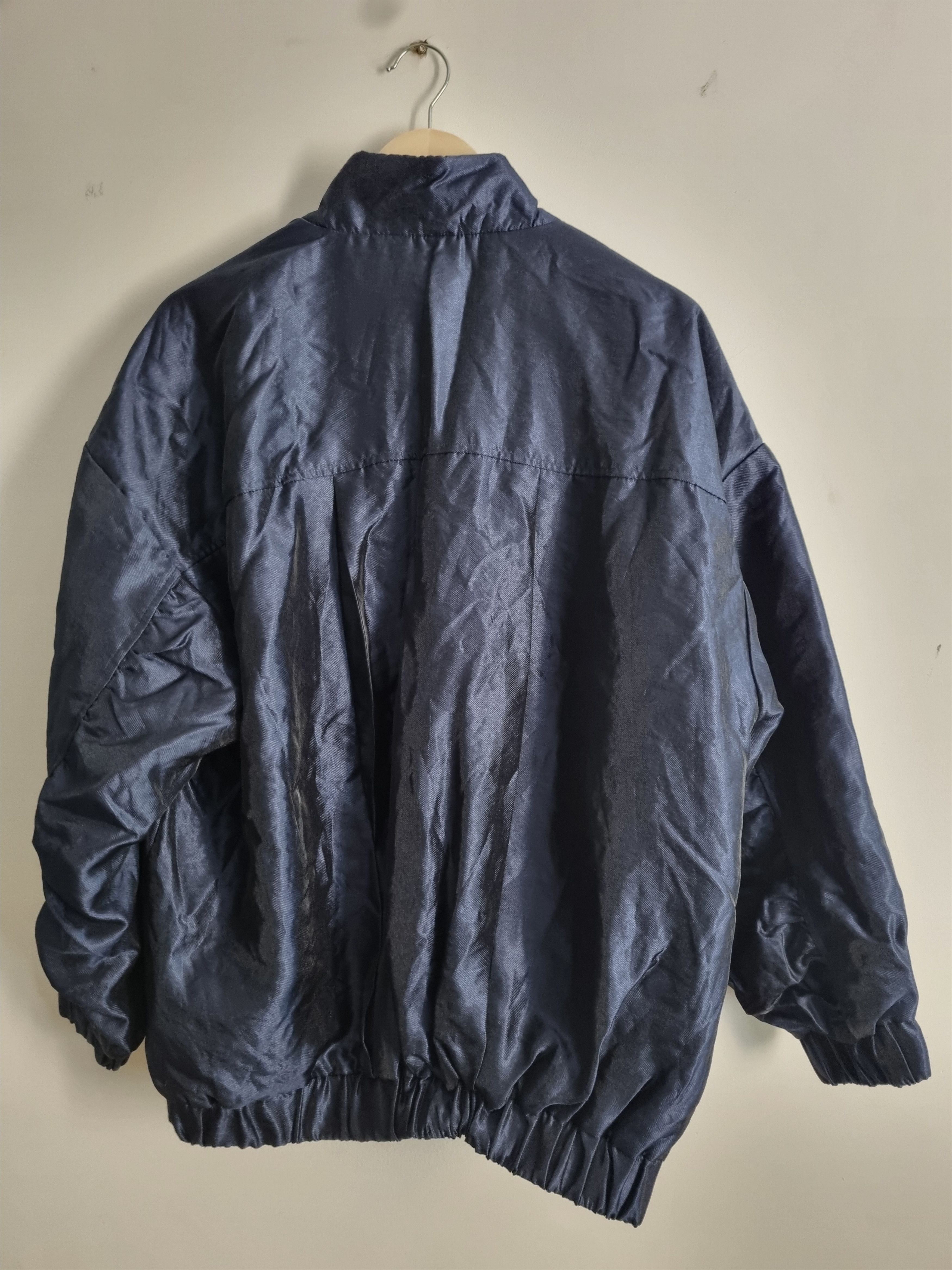 Reserved Oversized navy metallic bomber jacket Reserved Size L / US 10 / IT 46 - 2 Thumbnail