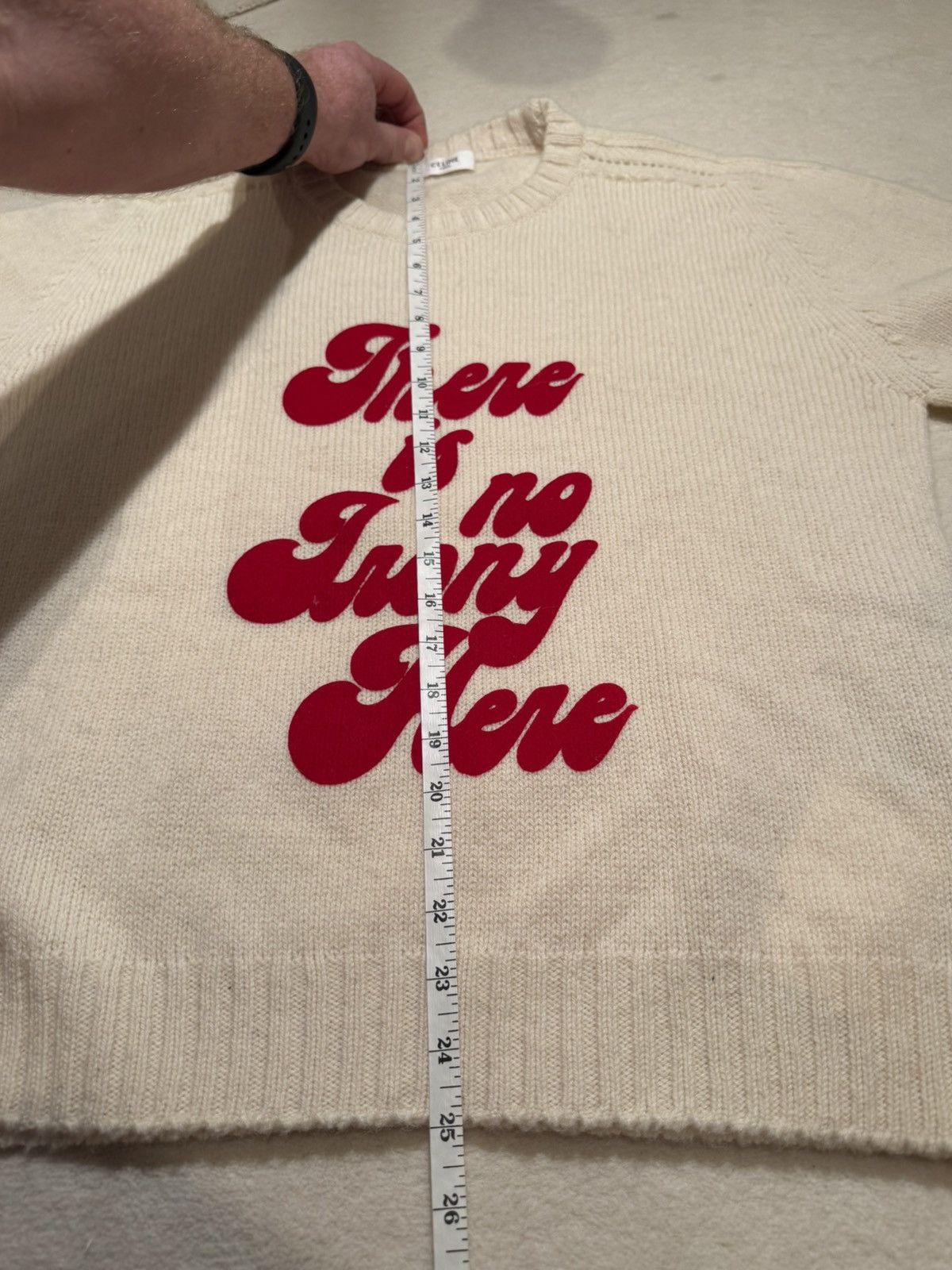 Celine SS20 Celine Hedi David Kramer irony sweater cashmere XL logo Size US XL / EU 56 / 4 - 8 Thumbnail