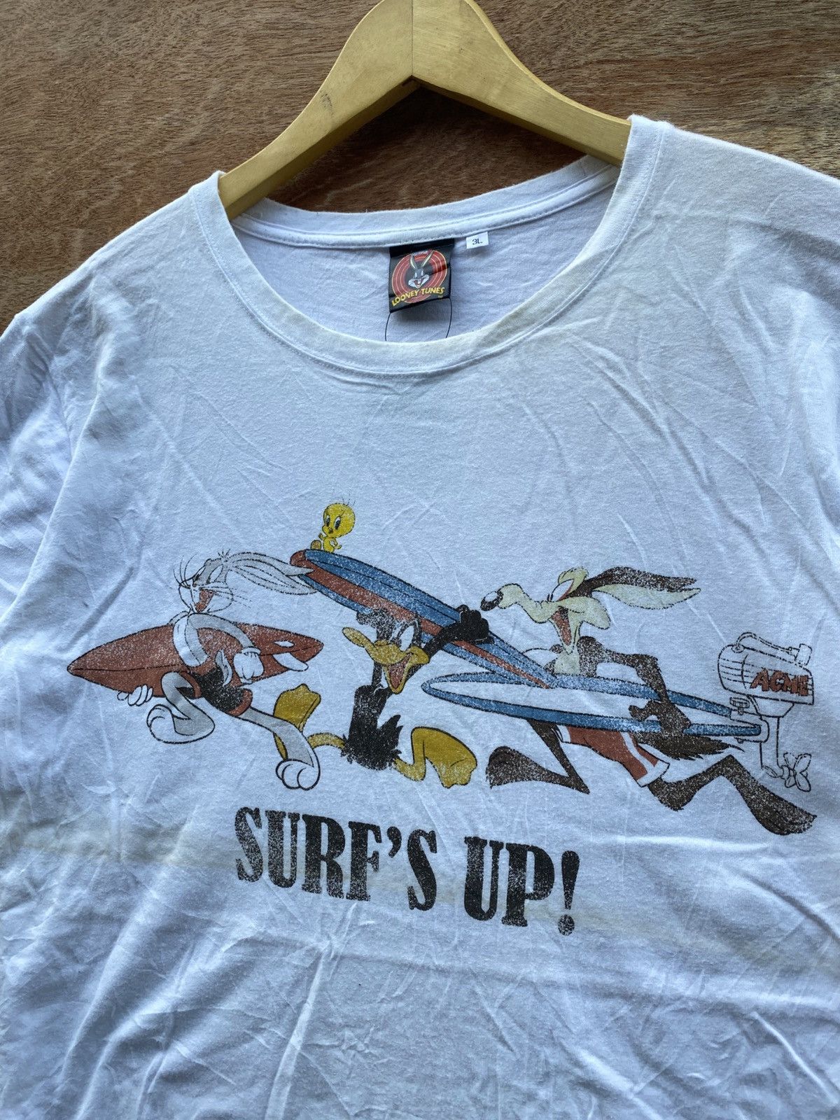 Vintage 2000s vintage looney tunes surf up printed shirts Size US L / EU 52-54 / 3 - 3 Thumbnail