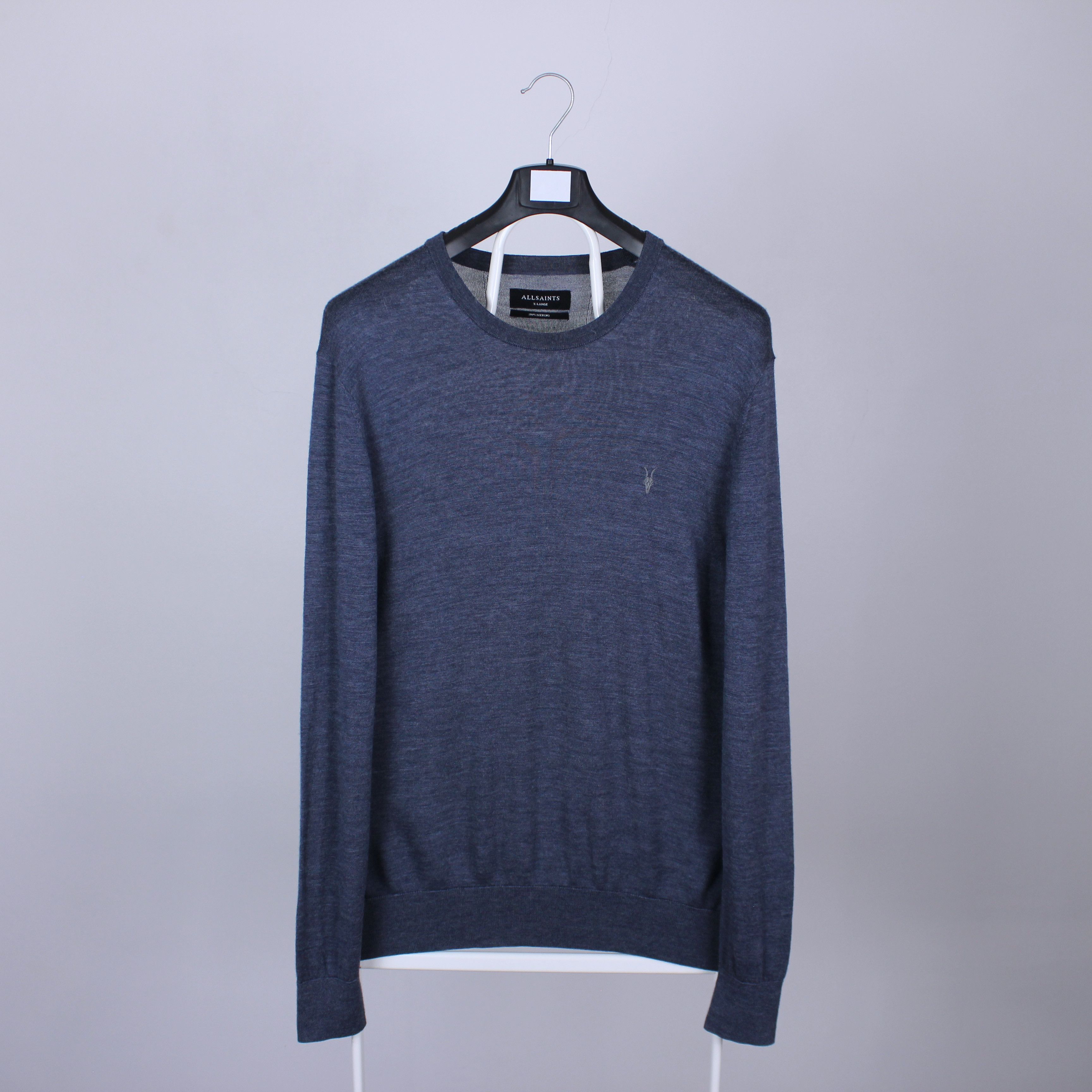 Allsaints Allsaints sweater merino wool L XL wool blue light Size US L / EU 52-54 / 3 - 3 Thumbnail