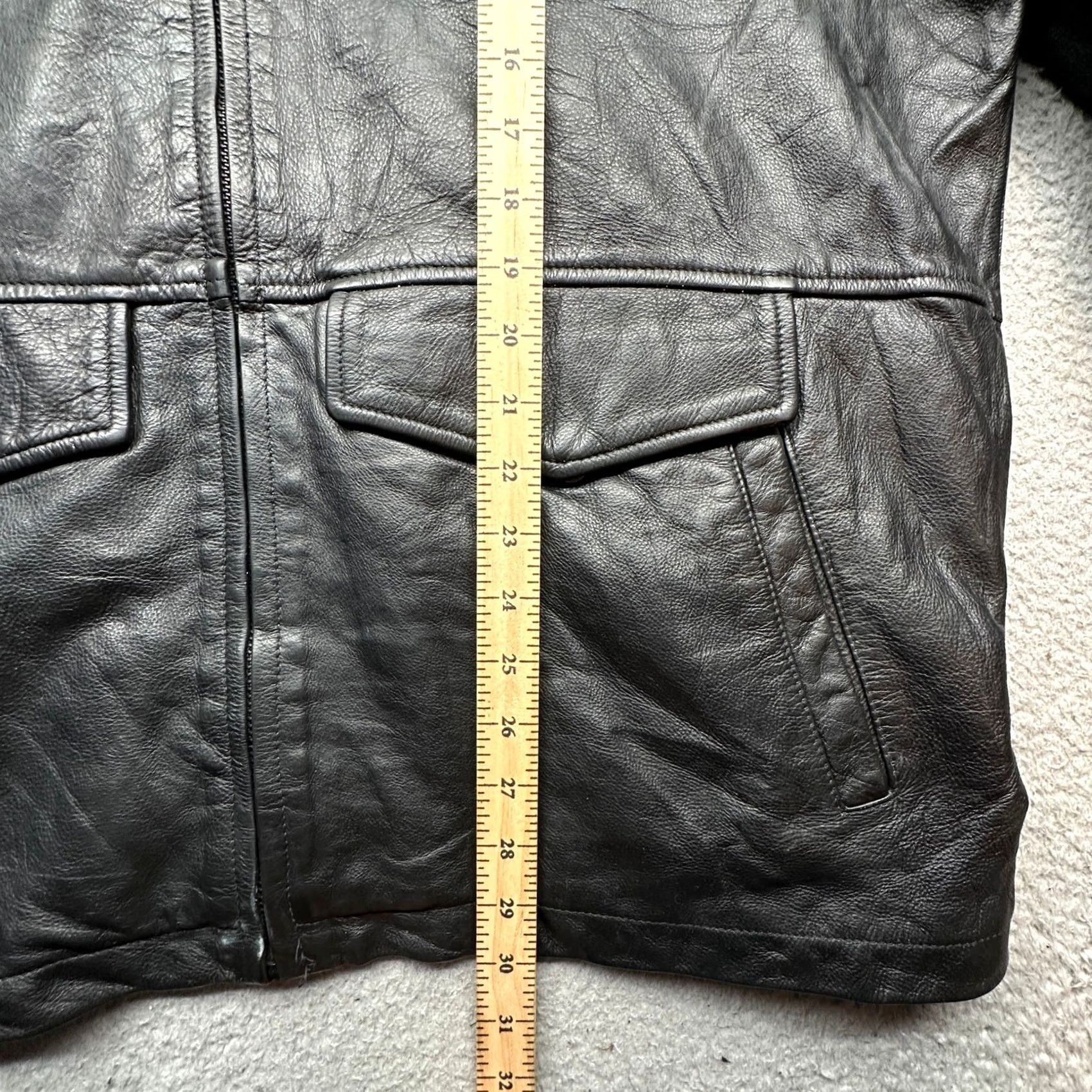 Vintage Wilsons Leather Full Zip Overcoat Black XL Pockets Quilt Lined Coat Mens Size US XL / EU 56 / 4 - 4 Thumbnail