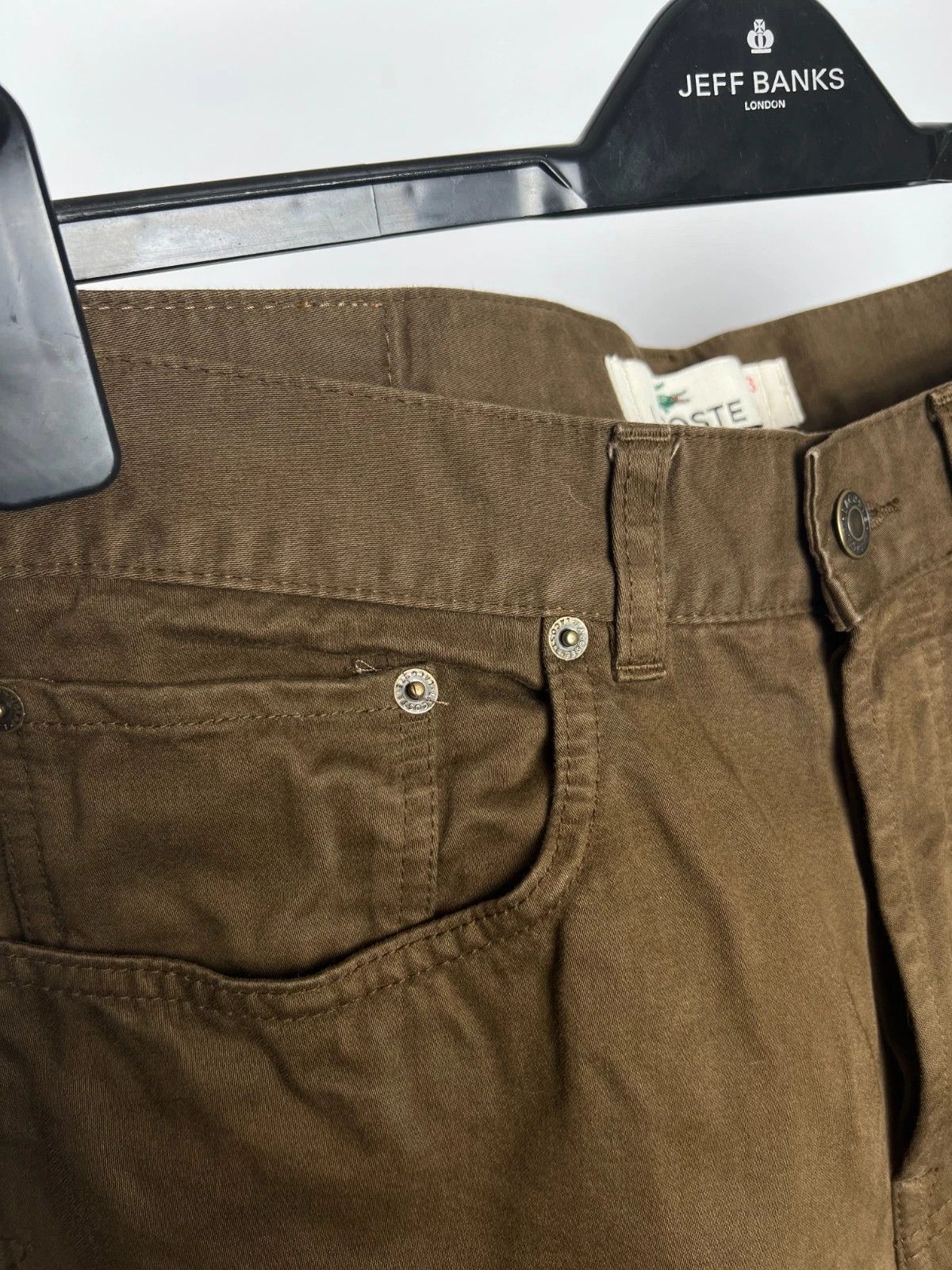 Lacoste Lacoste Men's Brown 100% Cotton Casual Chino Trousers Pants Size US 33 - 5 Thumbnail