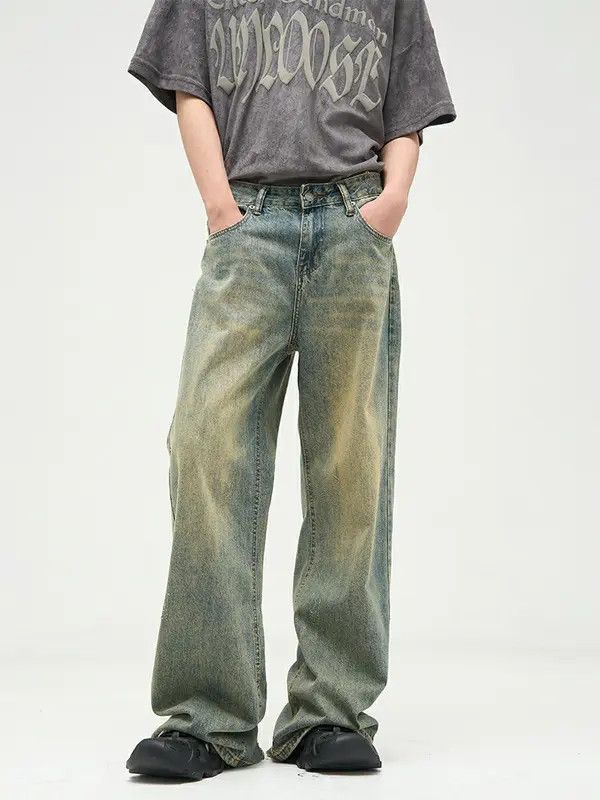 VIBE distressed grunge damaged flared jeans Size US 30 / EU 46 - 1 Thumbnail