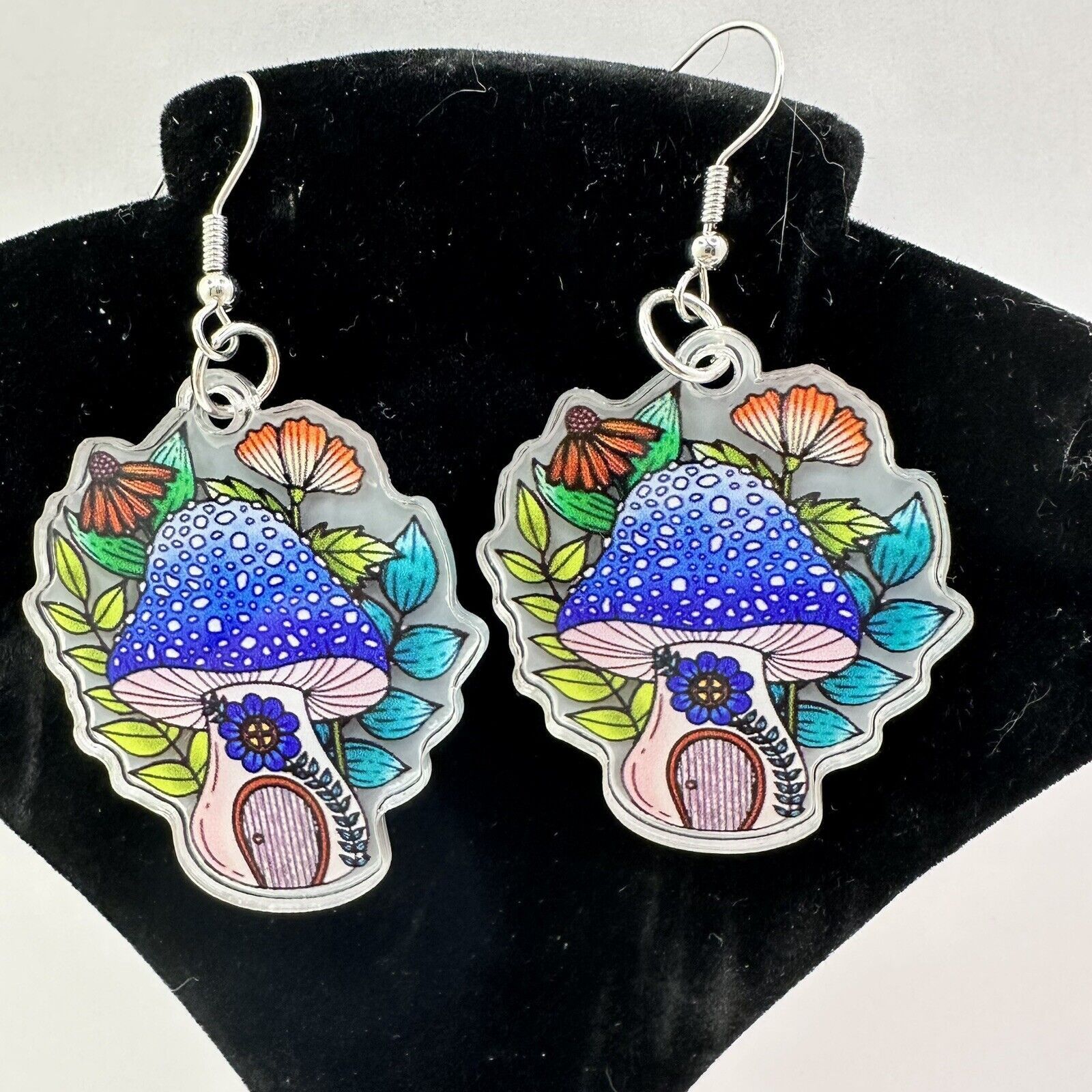 Other Mushrooms Fairy House Hook Earrings New BOHO Enchantd Hippie Size ONE SIZE - 1 Thumbnail